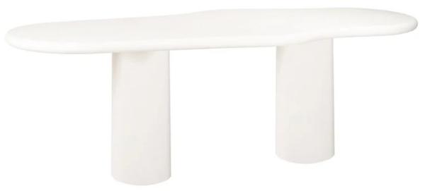 Bloomstone White Lime Plaster 12 Seater Pedestal Dining Table