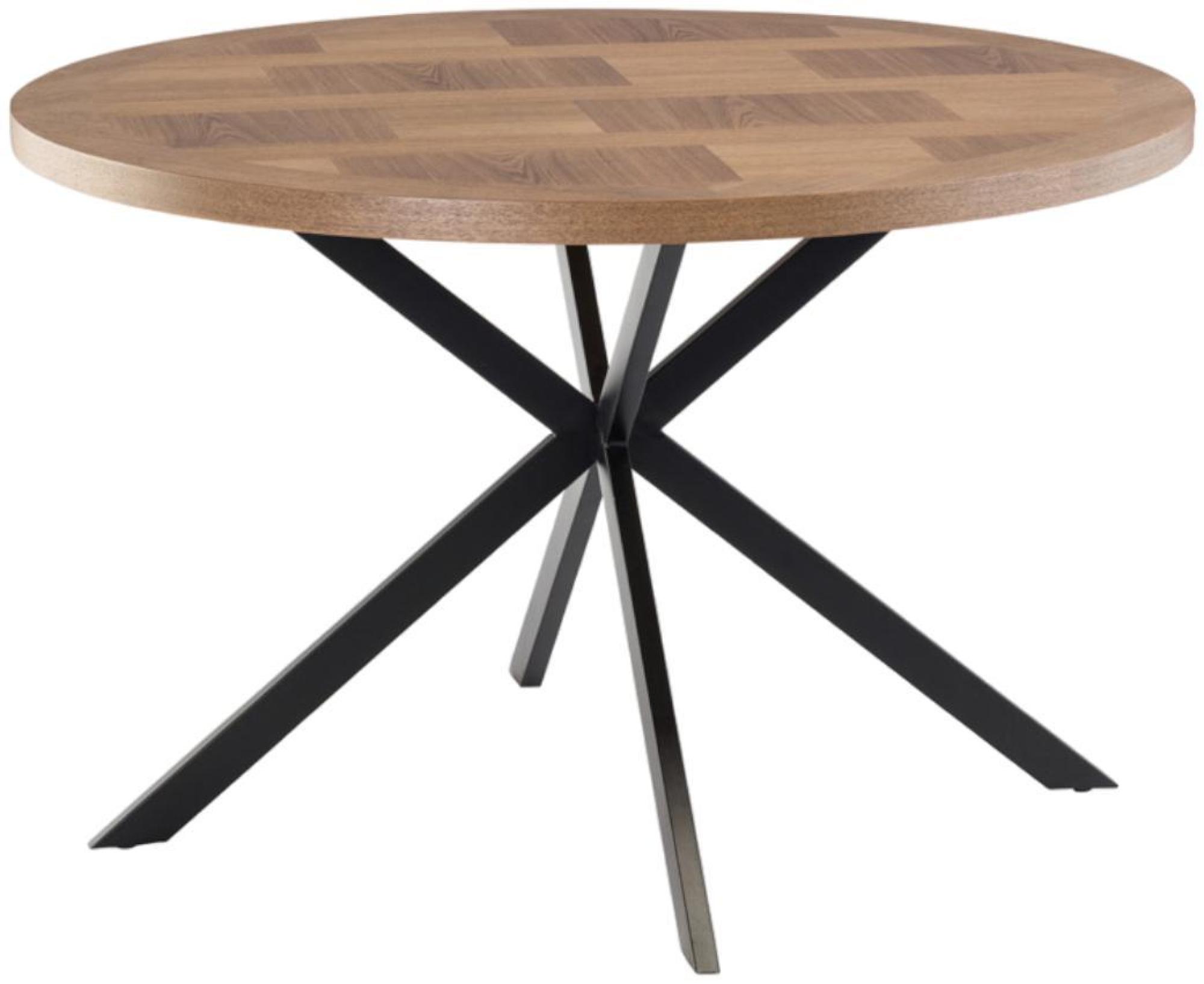 Carson Dining Table - 4 Seater - 120cm - Round - Spider Legs - Oak