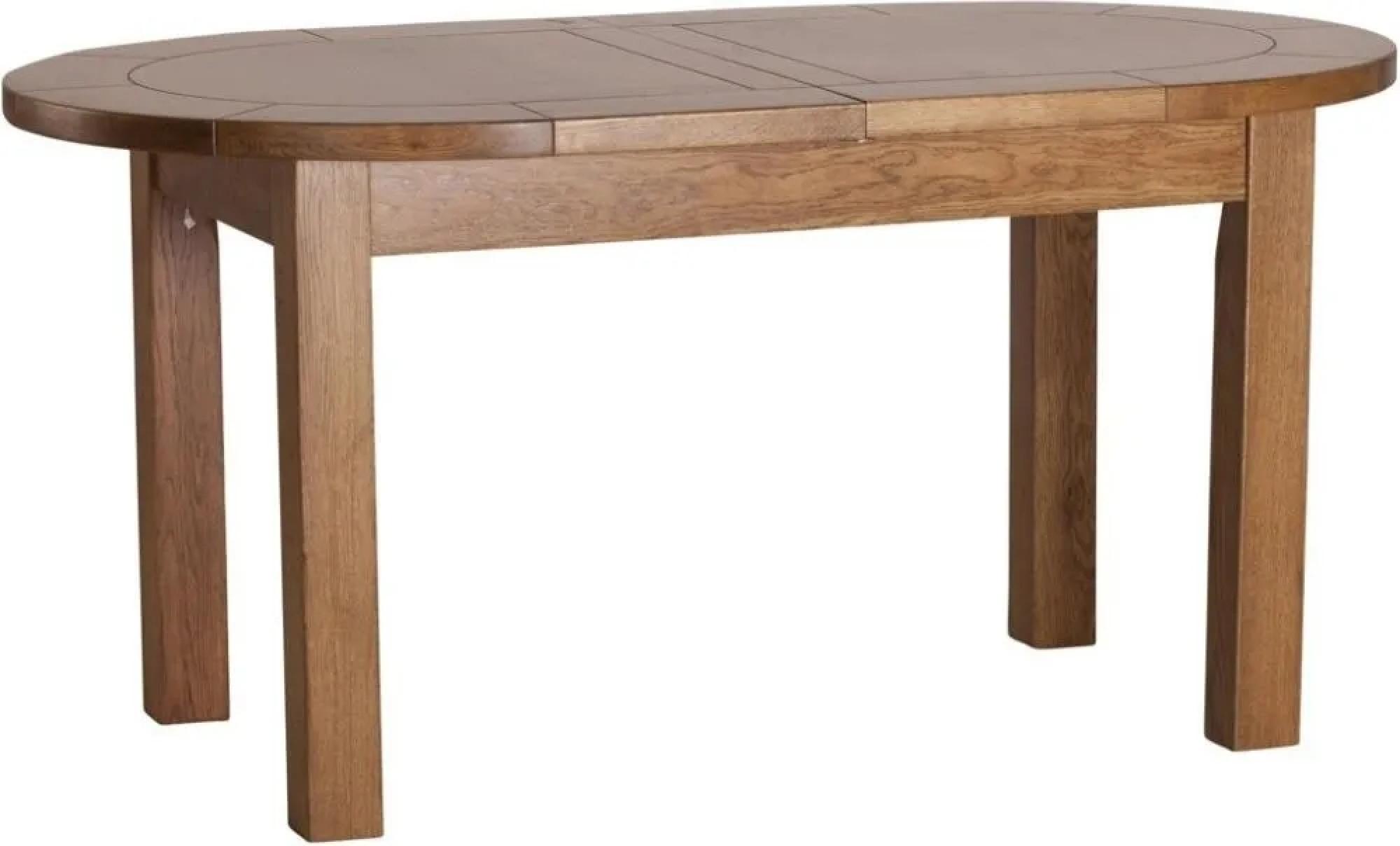 Clearance - Originals Rustic Oak Oval 6 Seater Extending Dining Table - FSS15654