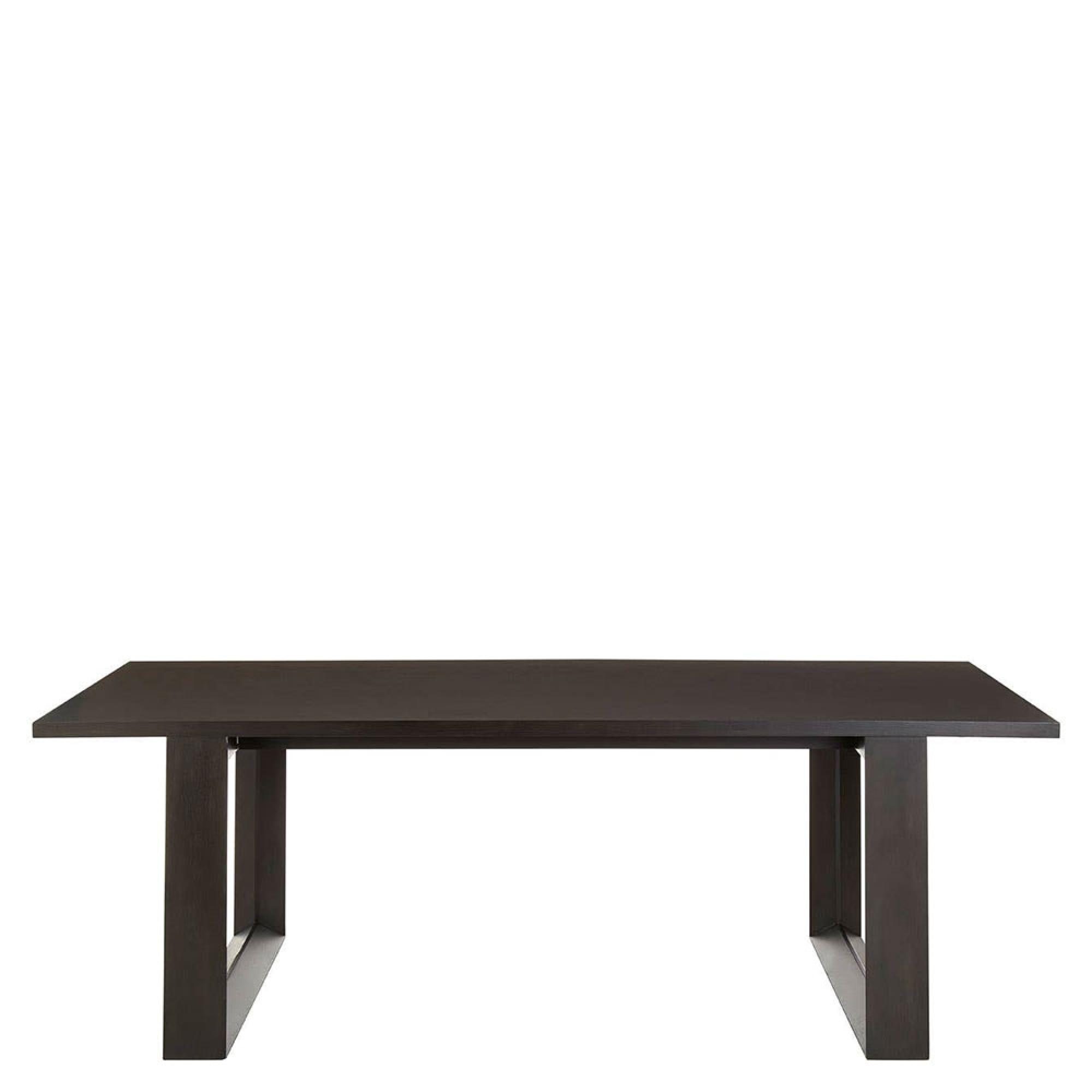 Diamond Dining Table - 8 Seater - 231cm - Black - Oak
