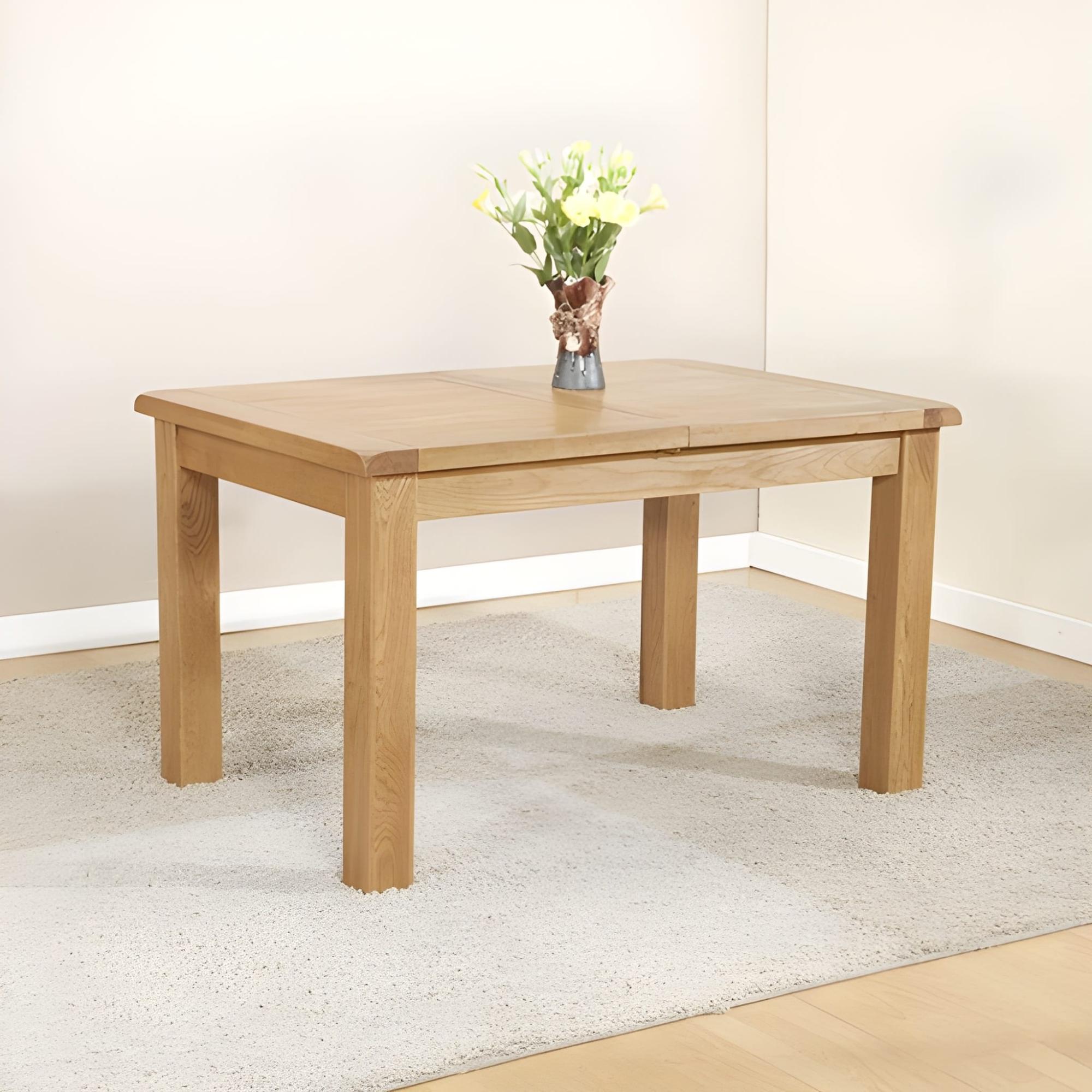 Dorset Dining Table - 4-6 Seater - 120cm-153cm - Extending - Oak