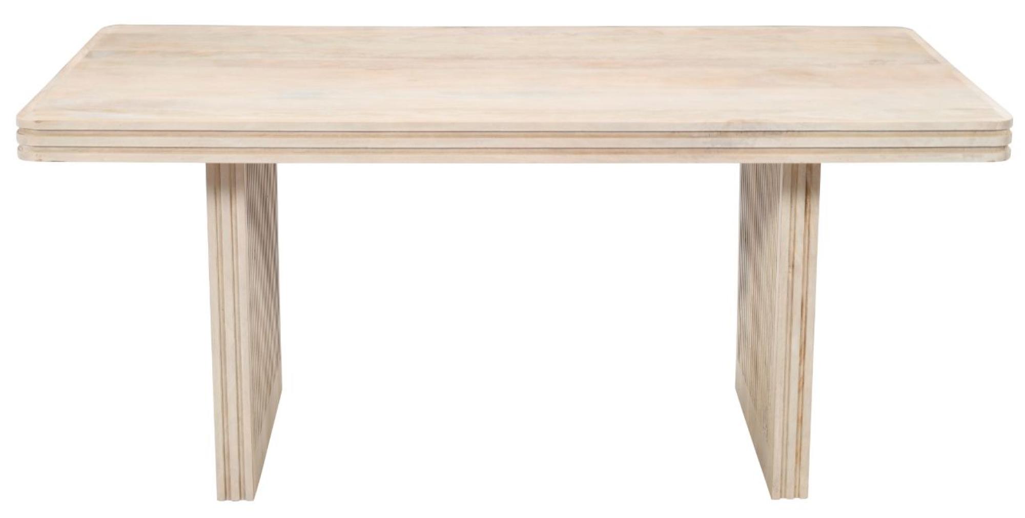 Hanover Dining Table - 6 Seater - 165cm - Ribbed - Mango Wood