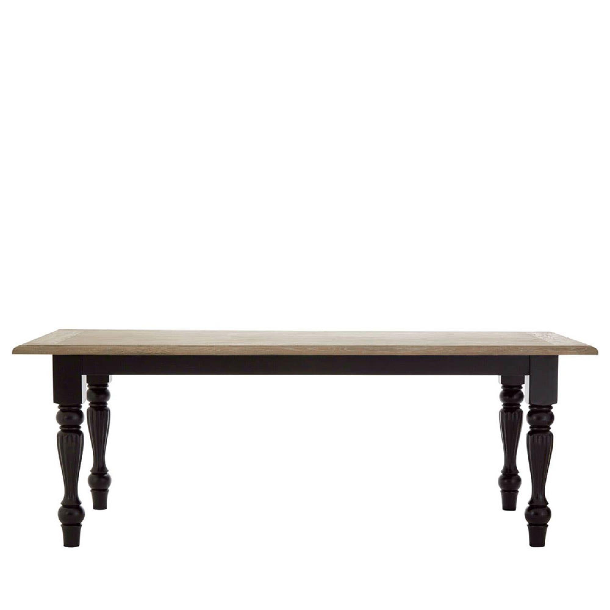 Kensington Townhouse Dining Table - 8 Seater - 200cm - Oak and Black