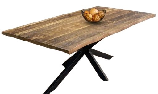 Kerela Dining Table - 6 Seater - Star Legs - Mango Wood