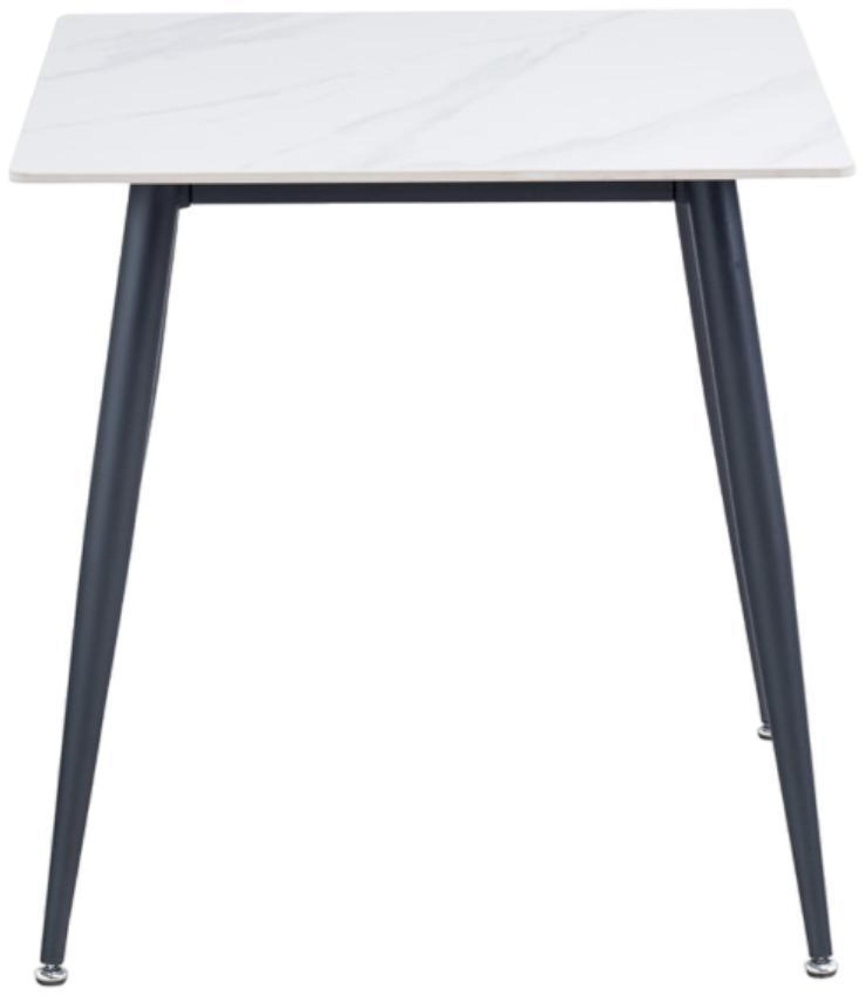 Lavina Dining Table - 2 Seater - 75cm - Square - White Sintered Stone