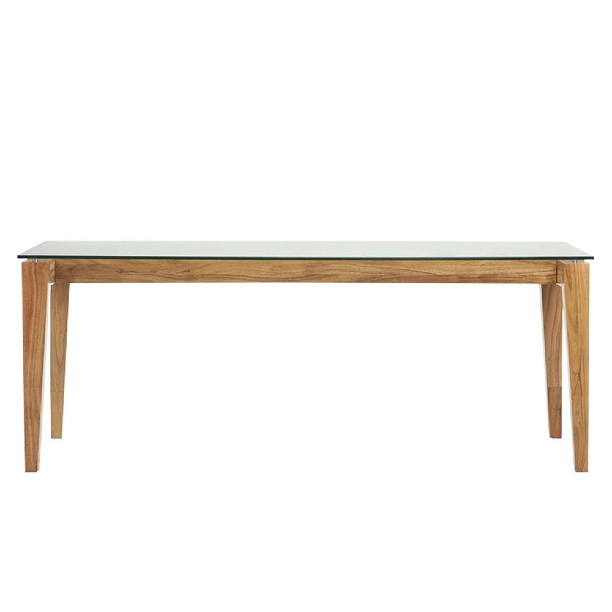 Sleaford Dining Table - Glass and Oak - 6 Seater - 180cm