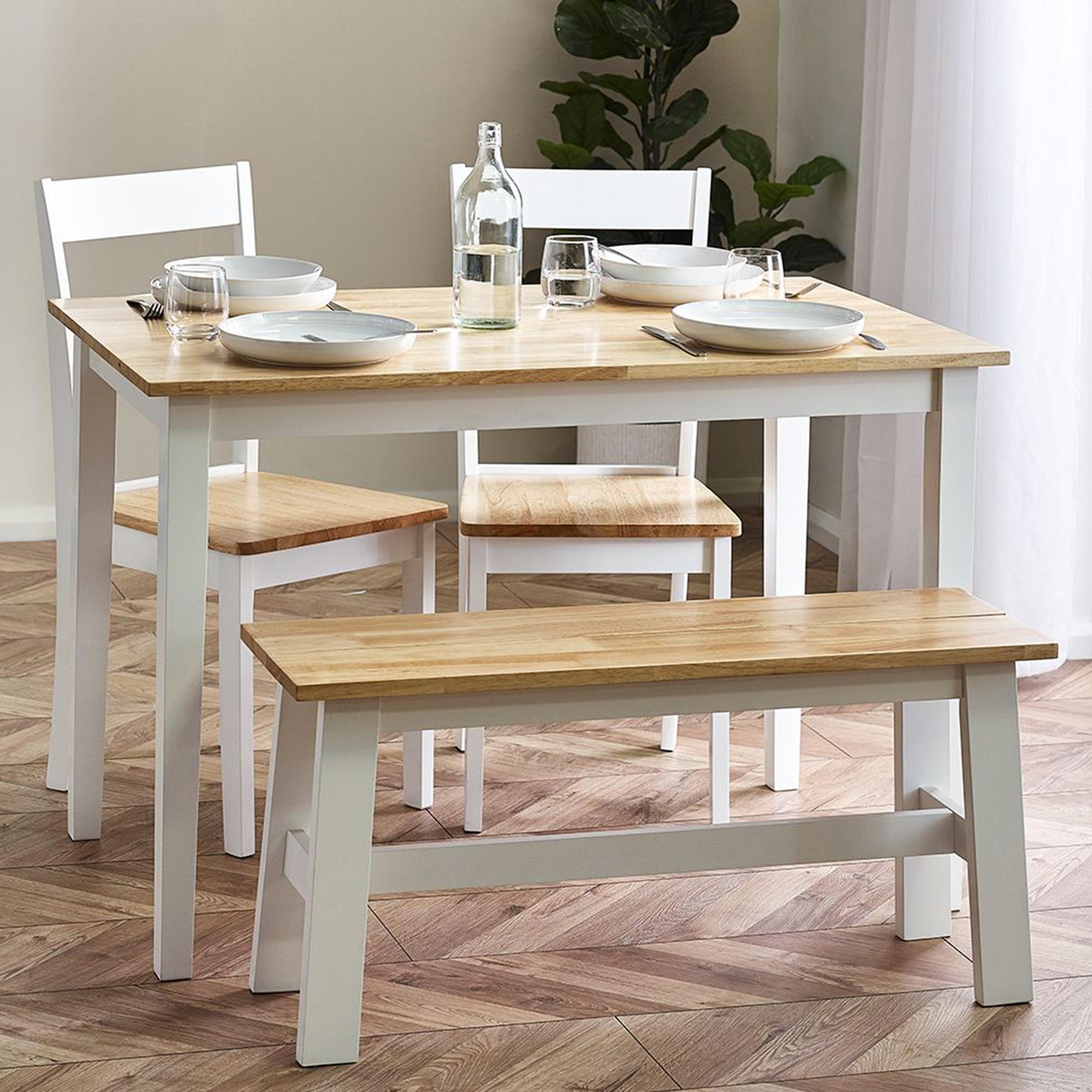 Linwood Dining Table - 114cm - 4 Seater - White Painted