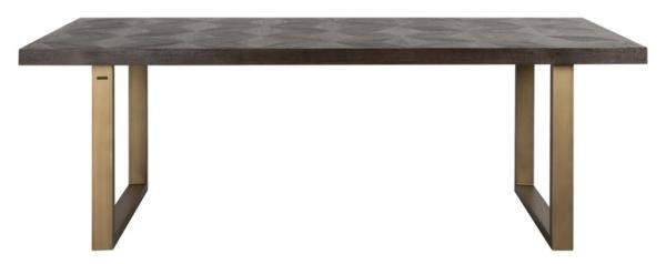 Luxor Brushed Brass Ribbed 8 Seater Dining Table