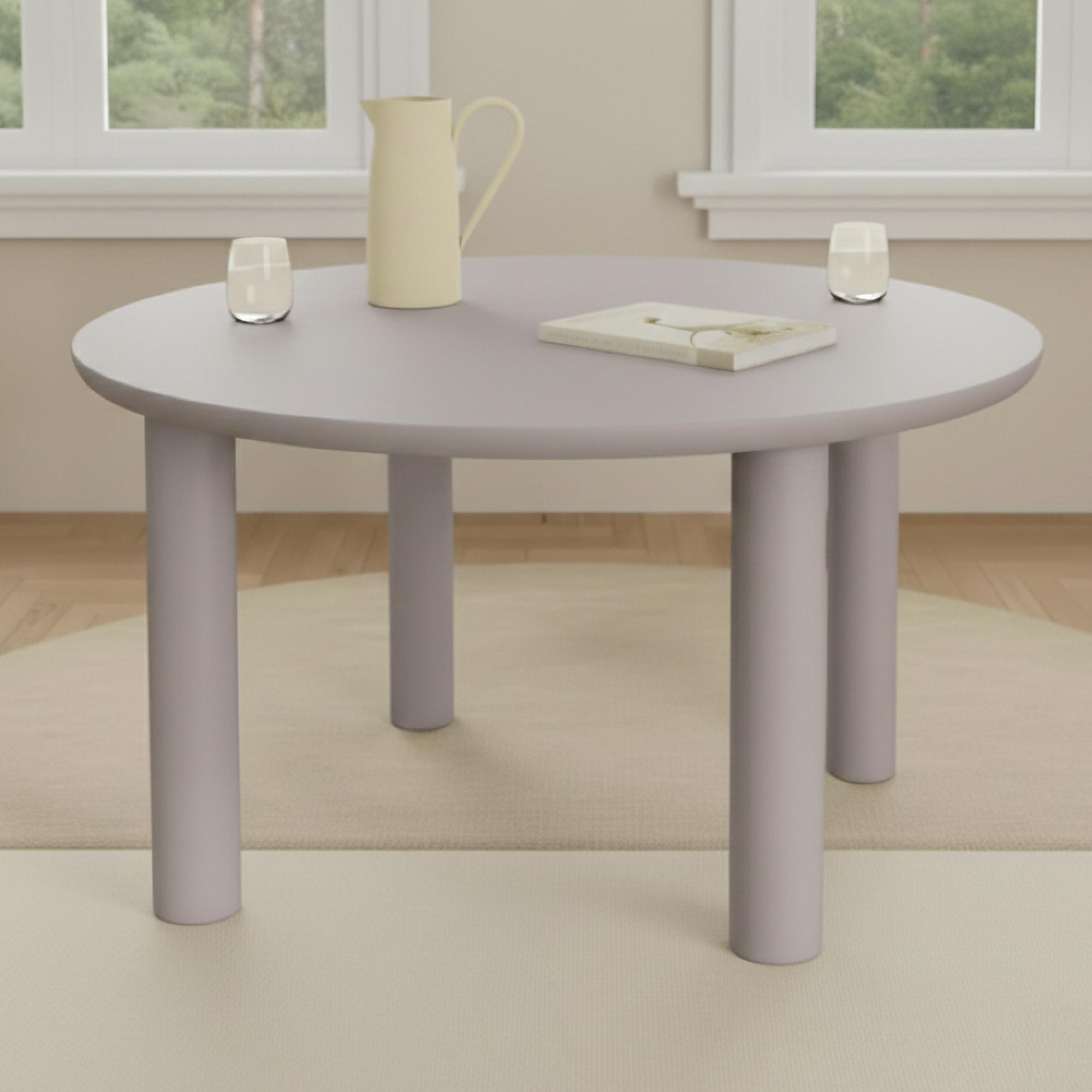 Magee Dining Table - 4 Seater - Round - 120cm - Grey