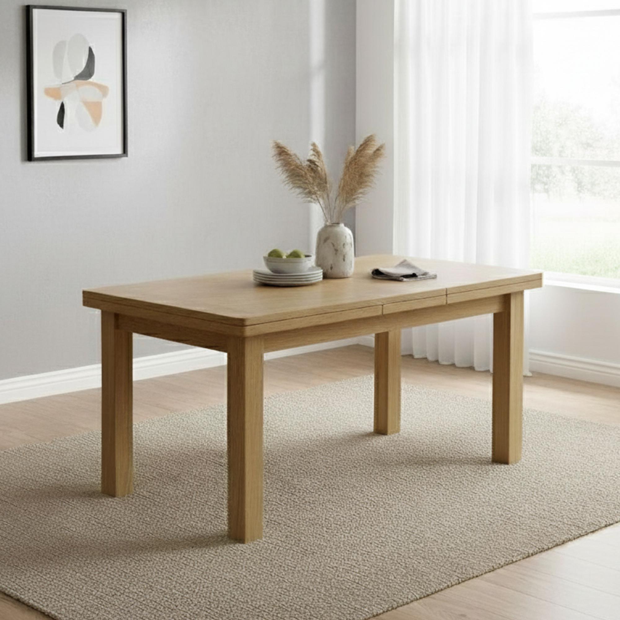 Normandy Extending Dining Table - 4-6 Seater - 140cm-185cm - Oak