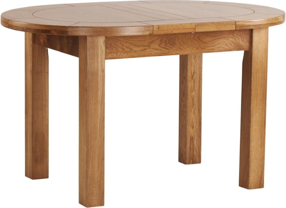 Originals Extending Dining Table - 4-6 Seater - 131.5cm-166.5cm - Oval - Rustic Oak