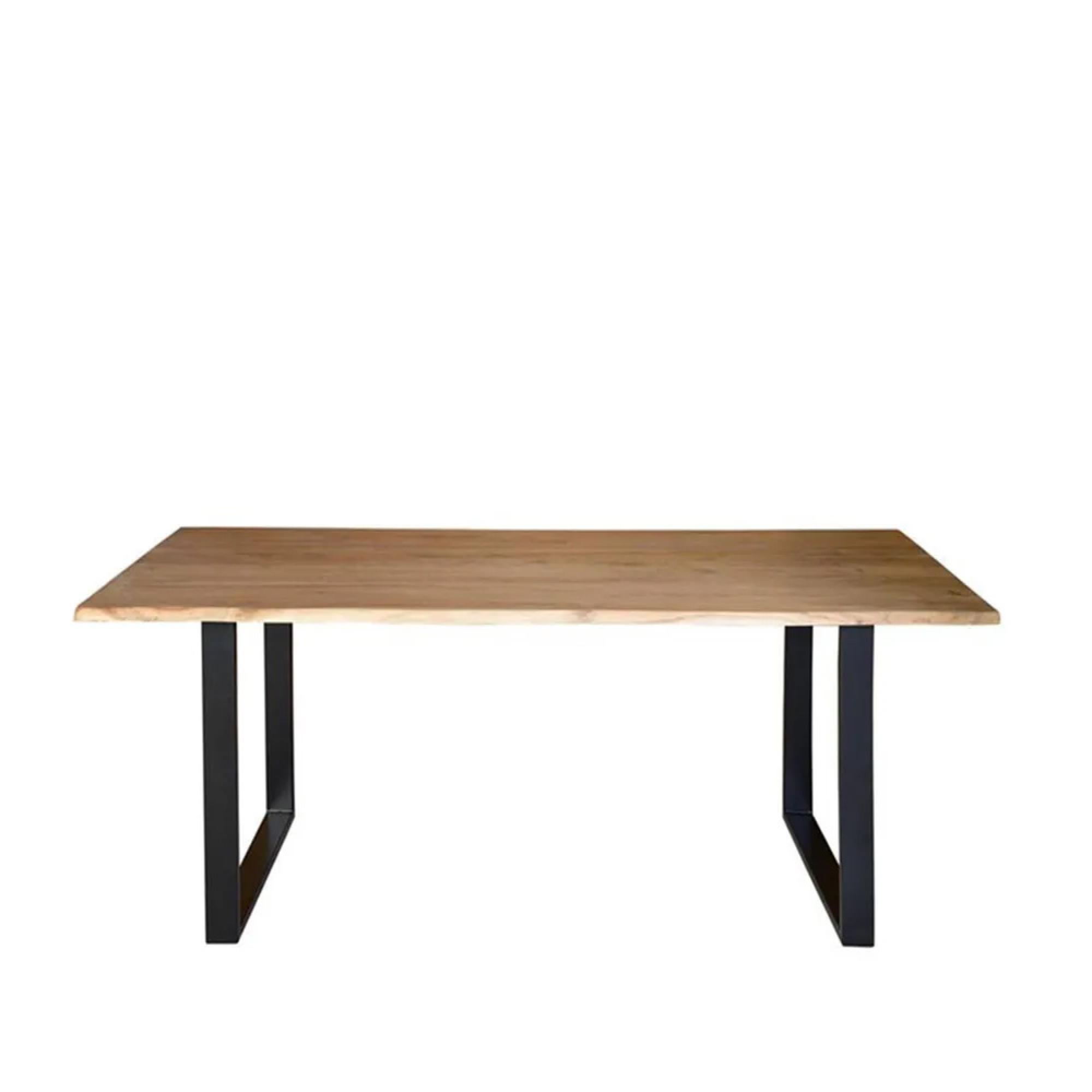 Oristano Dining Table - Acacia Wood and Iron - 6 Seater - Sizes Available