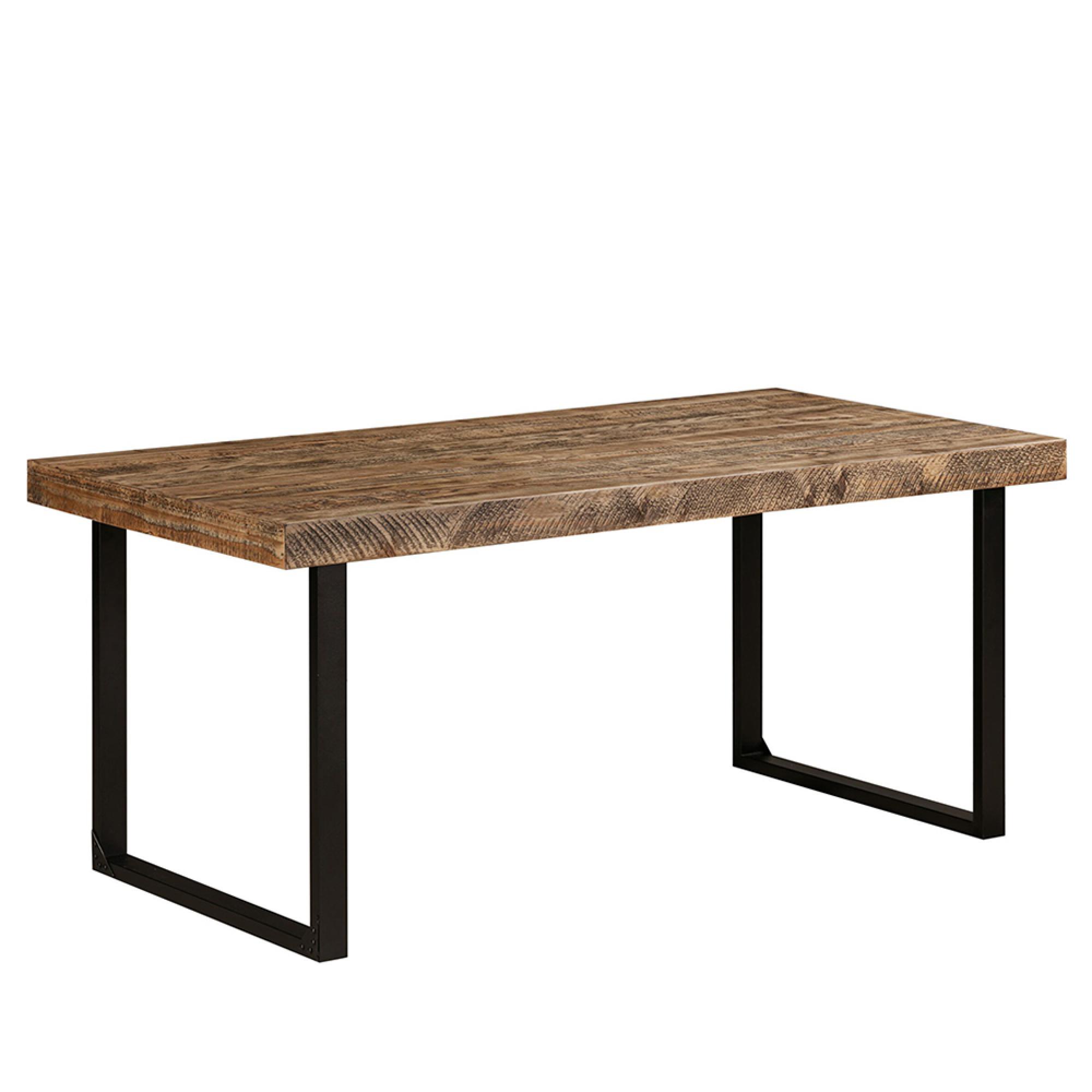Preston Industrial Style Rustic 6 Seater Dining Table - 160cm