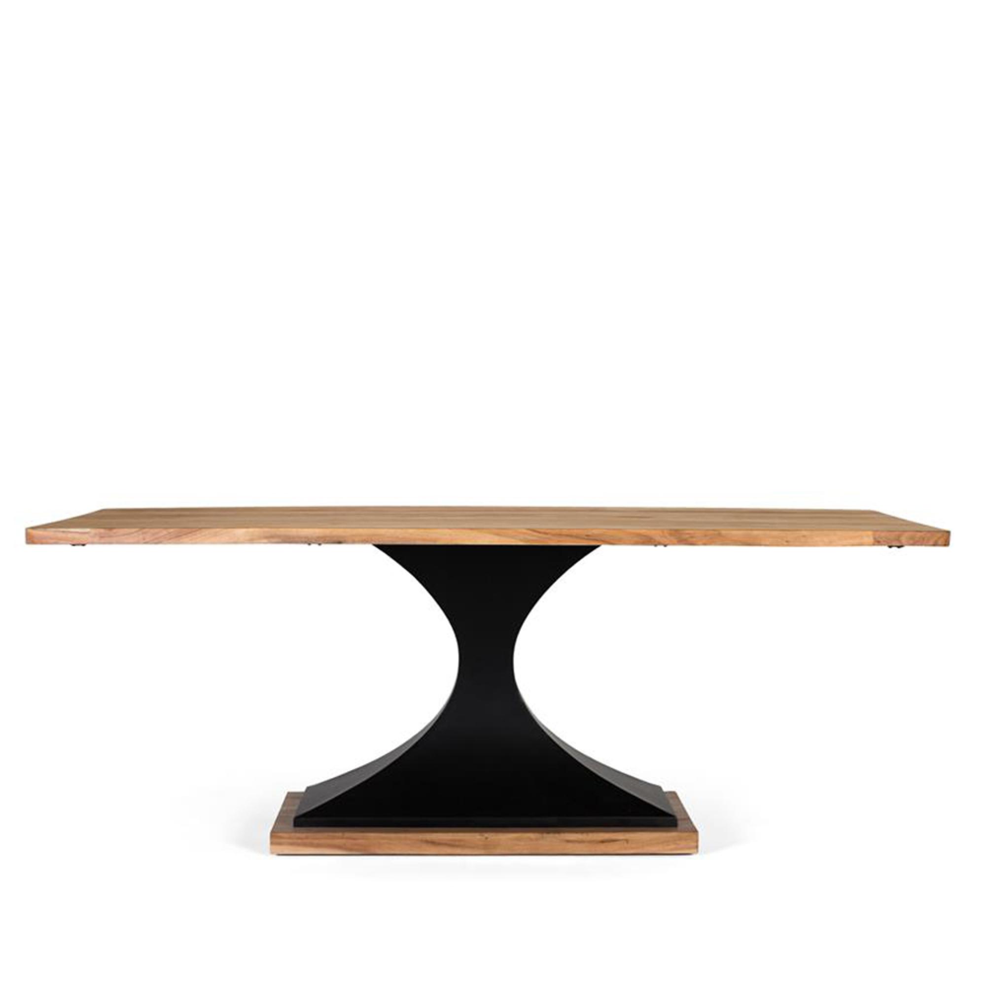 Raya Dining Table - Acacia Wood - 8 Seater - 200cm - Pedestal