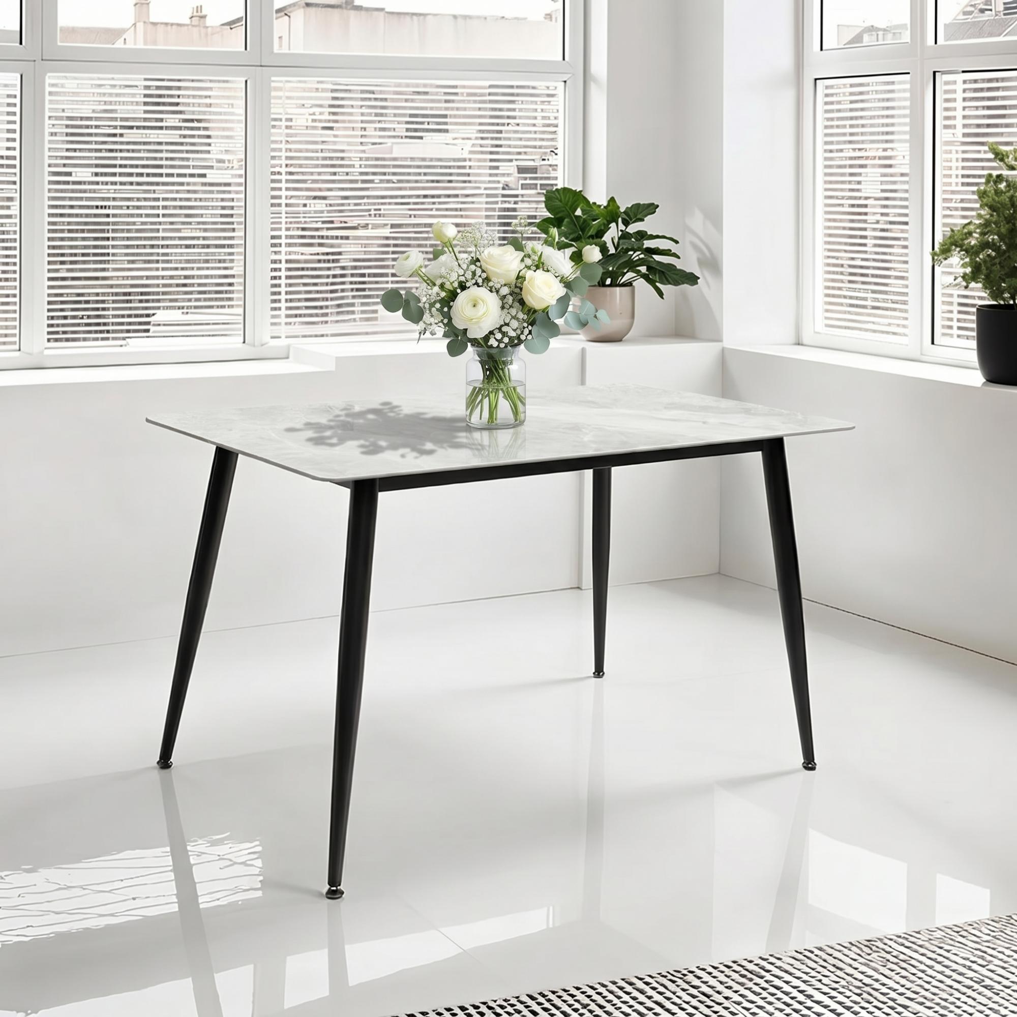 Riga Dining Table - 4 Seater - 130cm - Italy Grey Sintered Stone