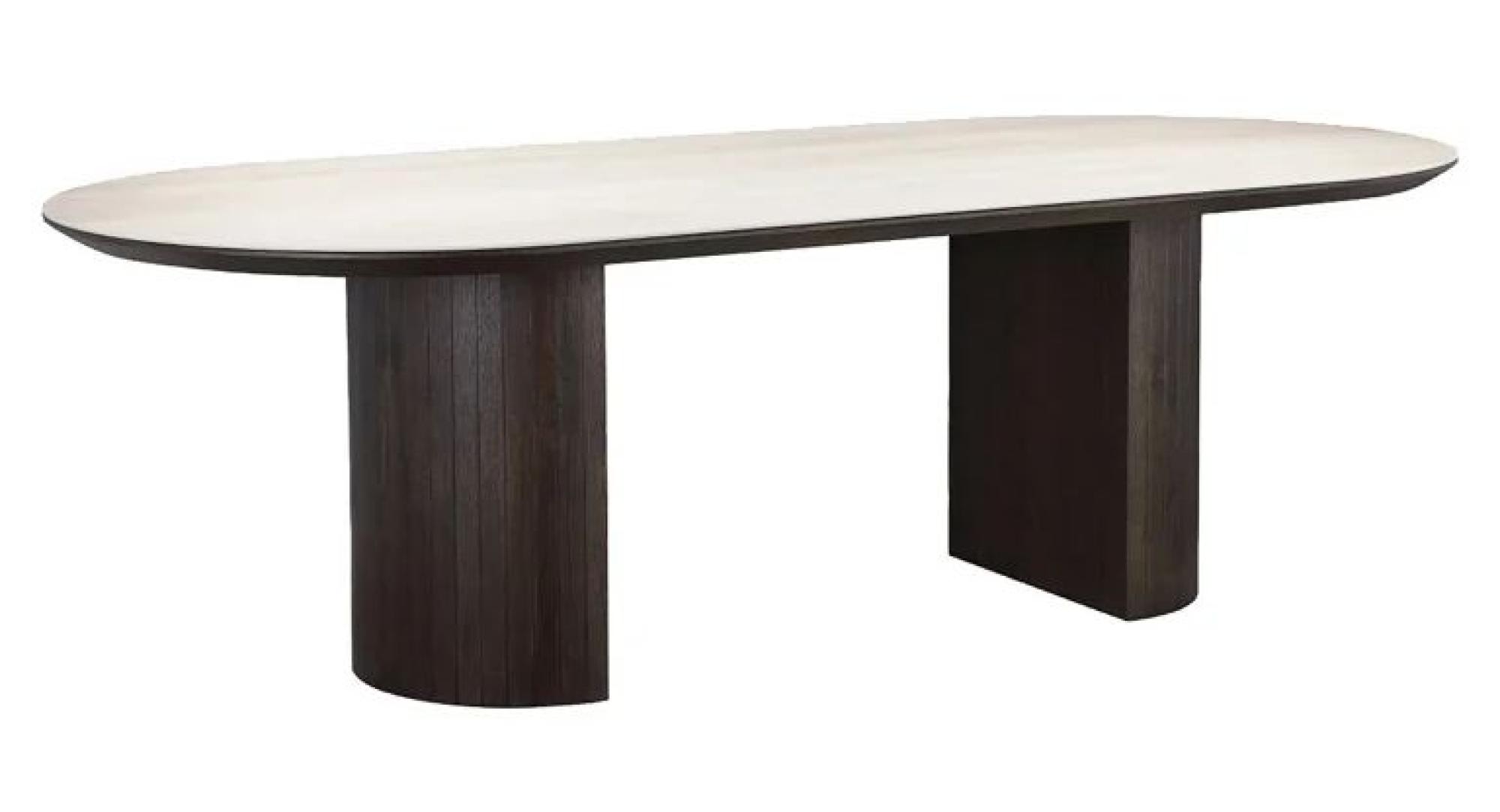Ritz Beige Ceramic Top 10 Seater Pedestal Dining Table