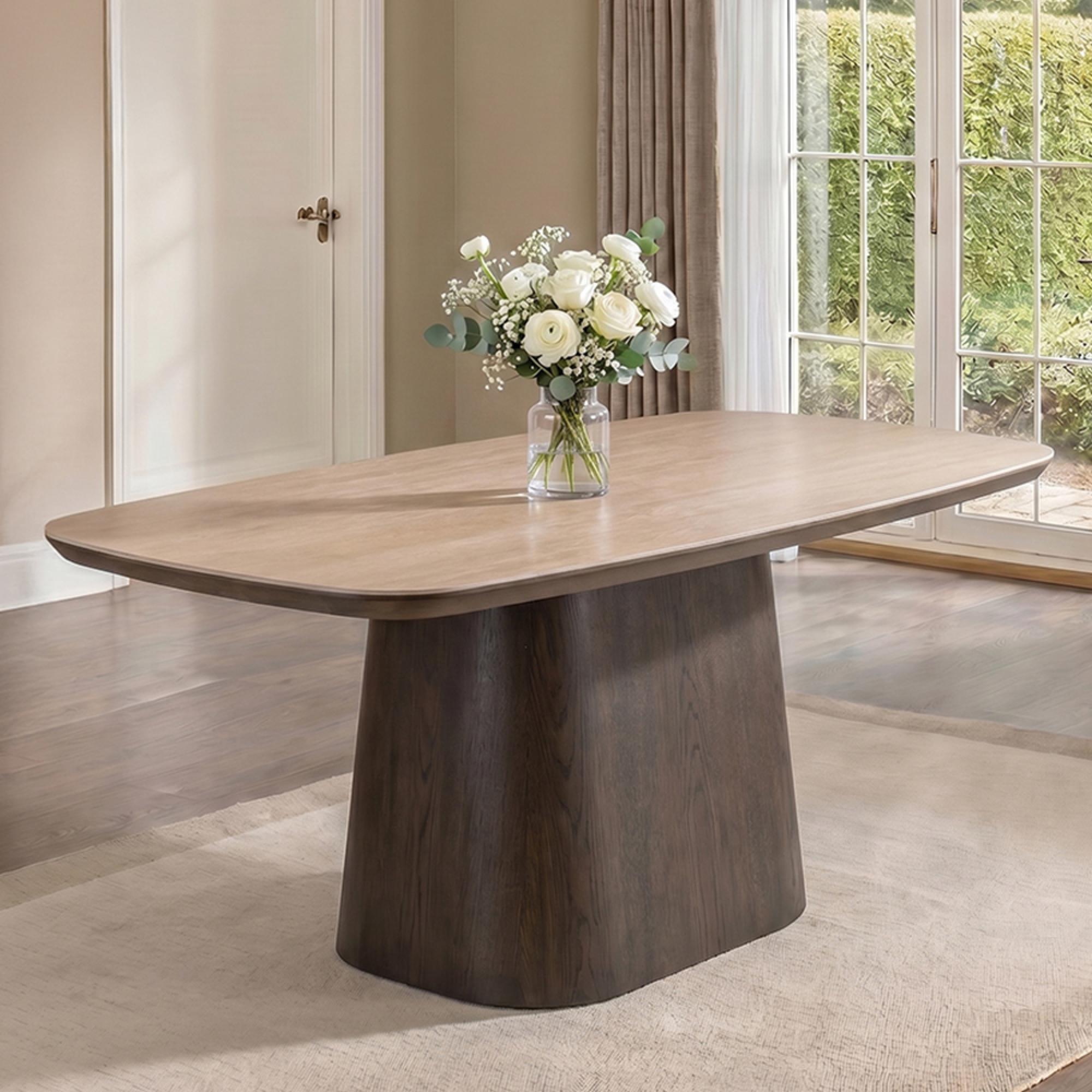 Ritz Dining Table - 200cm - 8 Seater - Pedestal - Ceramic