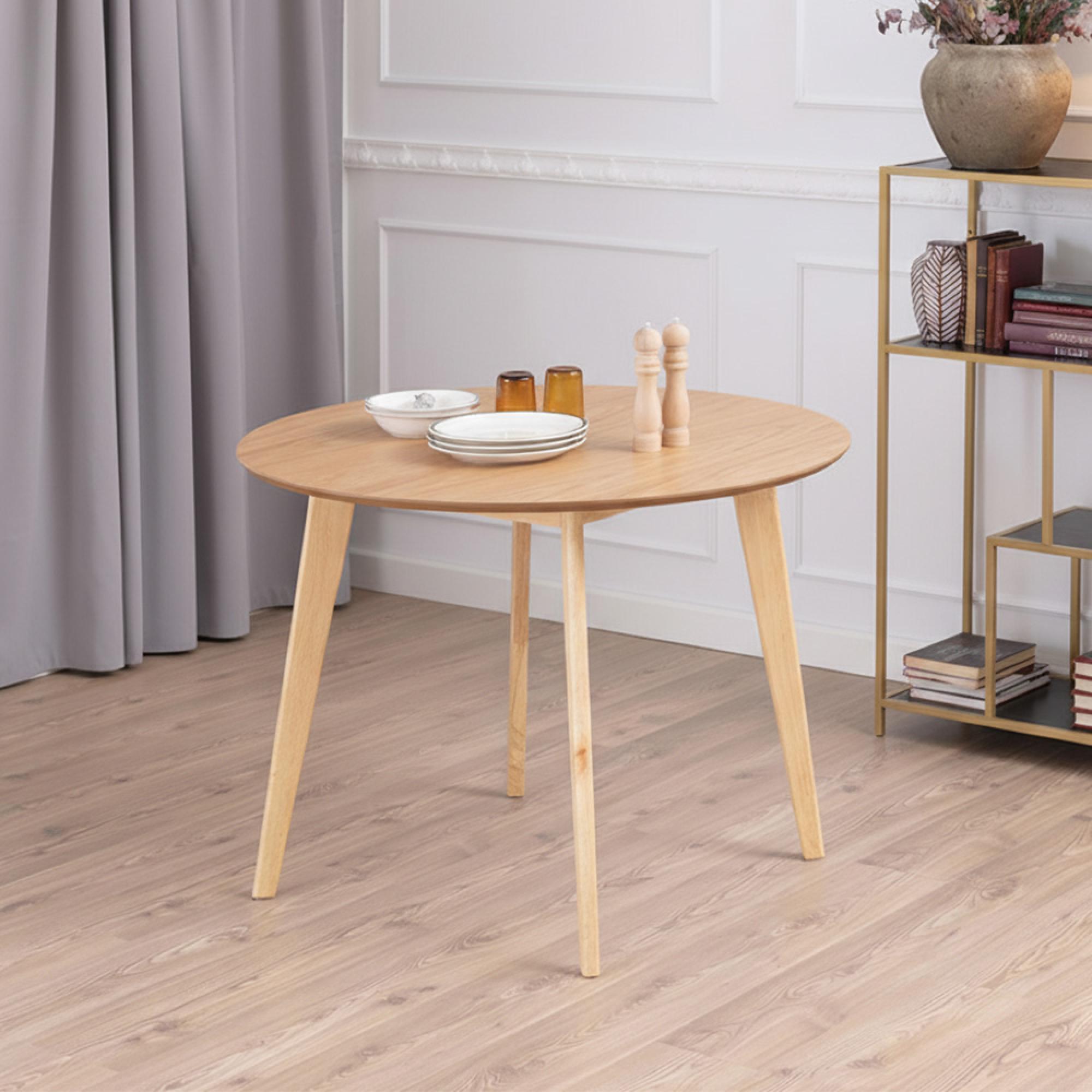 Roxby Round Dining Table - 2 Seater - 105cm - Oak