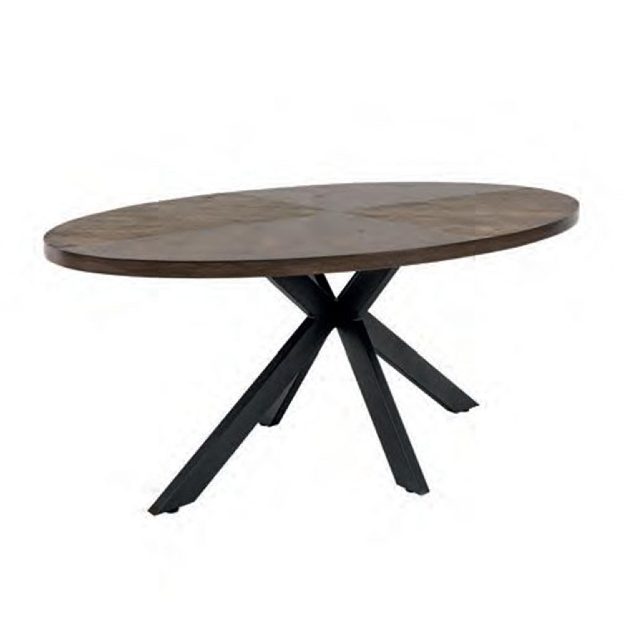 Samara Dining Table - 8 Seater - 180cm - Oval - Spider Legs - Dark Oak