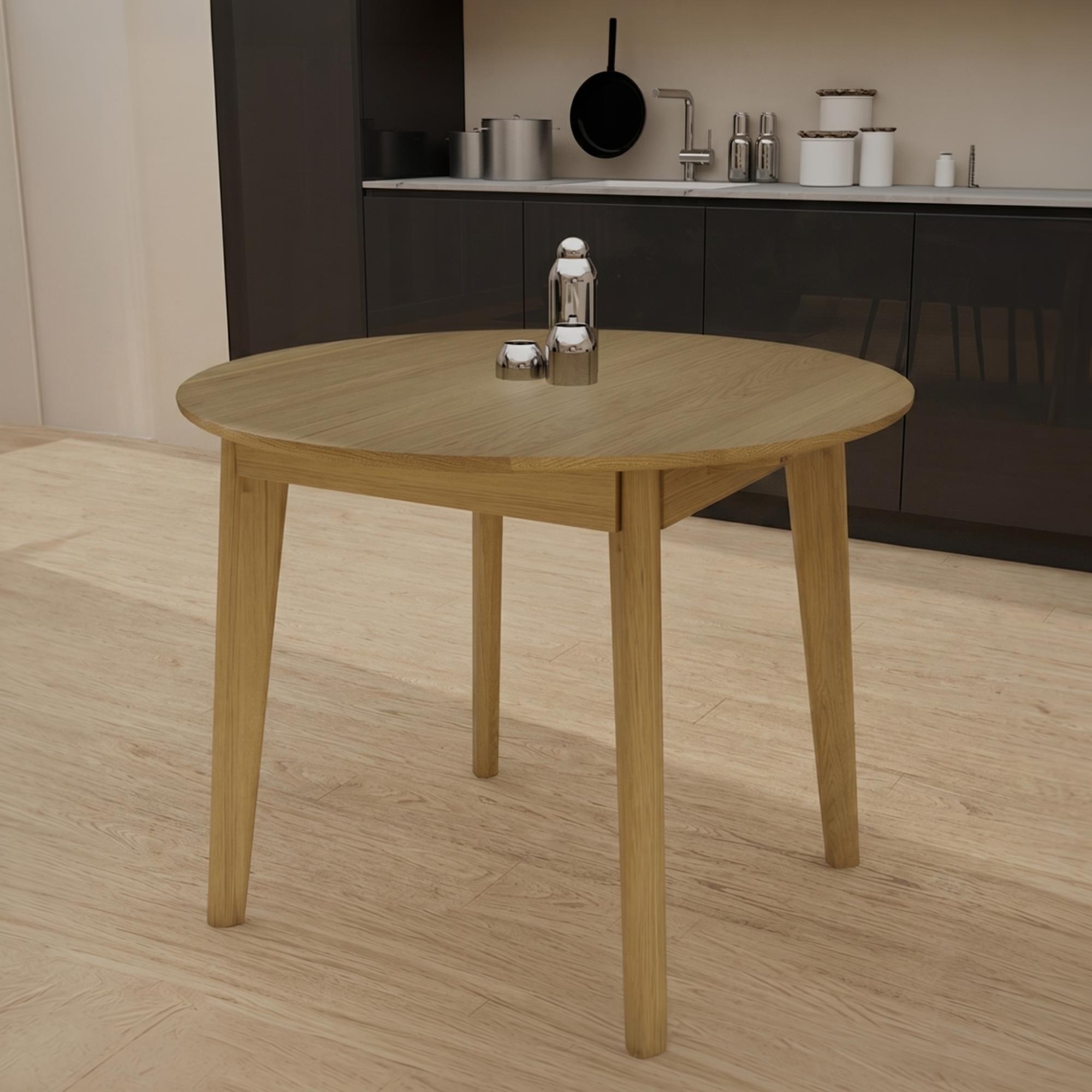 Scandic Dining Table - 2 Seater - Round - 95cm - Oak