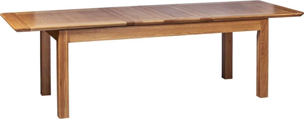 Shaker Extending Dining Table - 8-10 Seater - 203.4cm-269.8cm - Oak