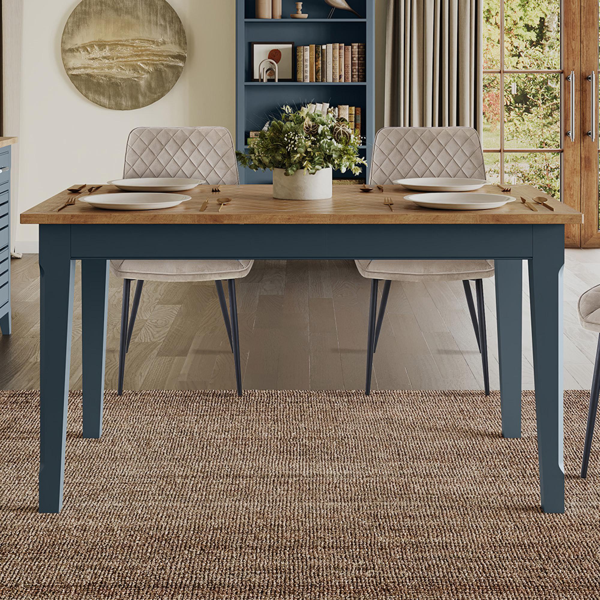 Signature Blue Dining Table - 4 Seater - 140cm