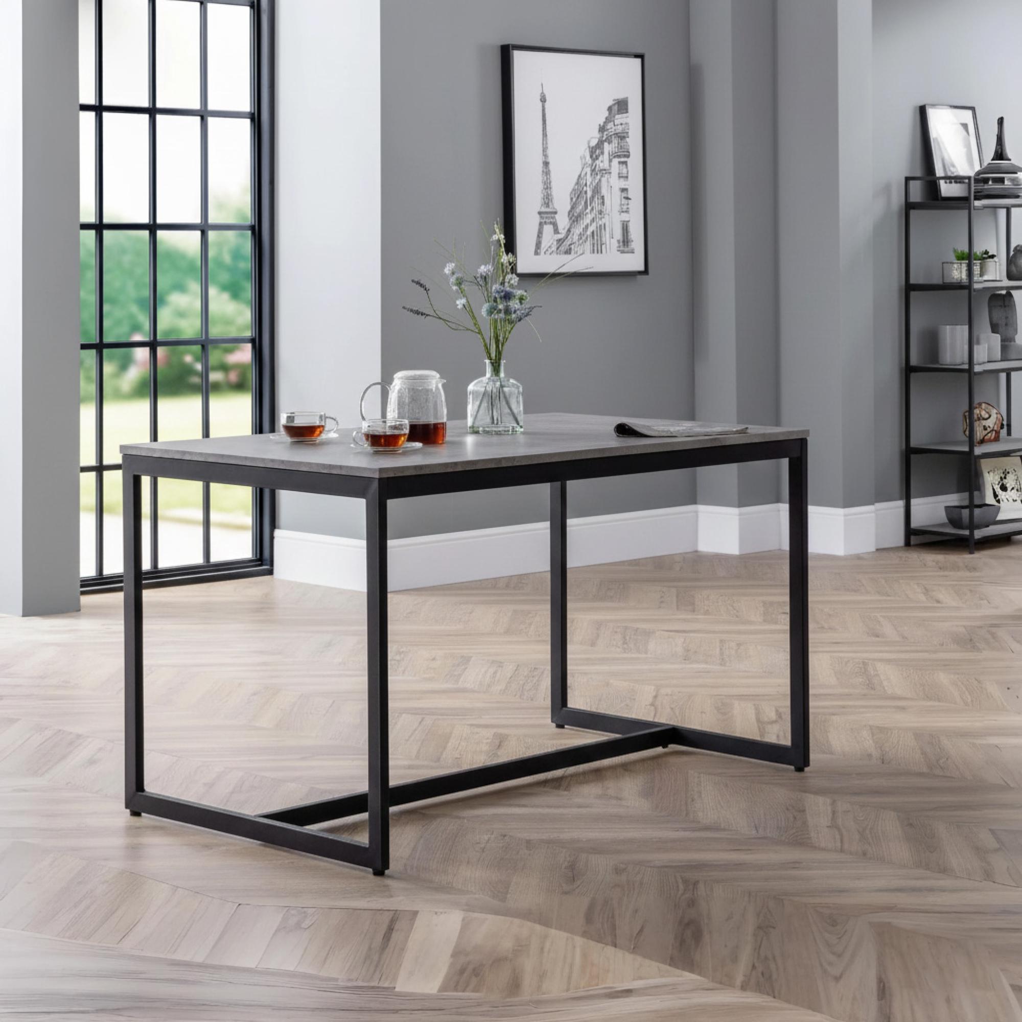 Staten Dining Table - 120cm - 4 Seater - Concrete