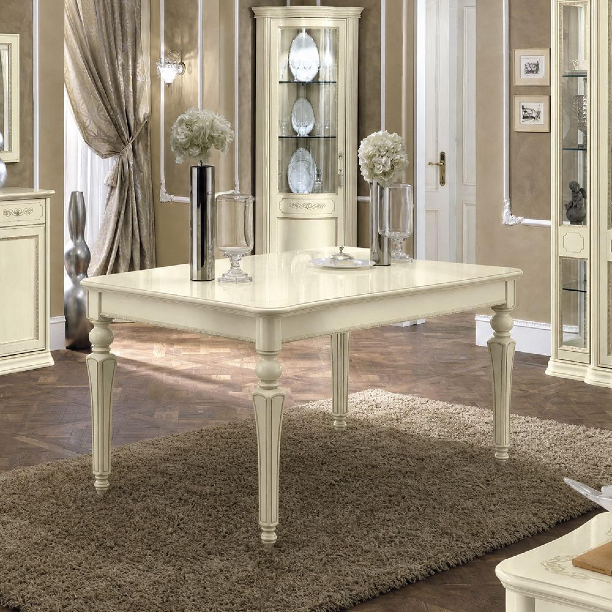 Torriani Italian Extending Dining Table - 180cm-270cm - 6-10 Seater - Ivory