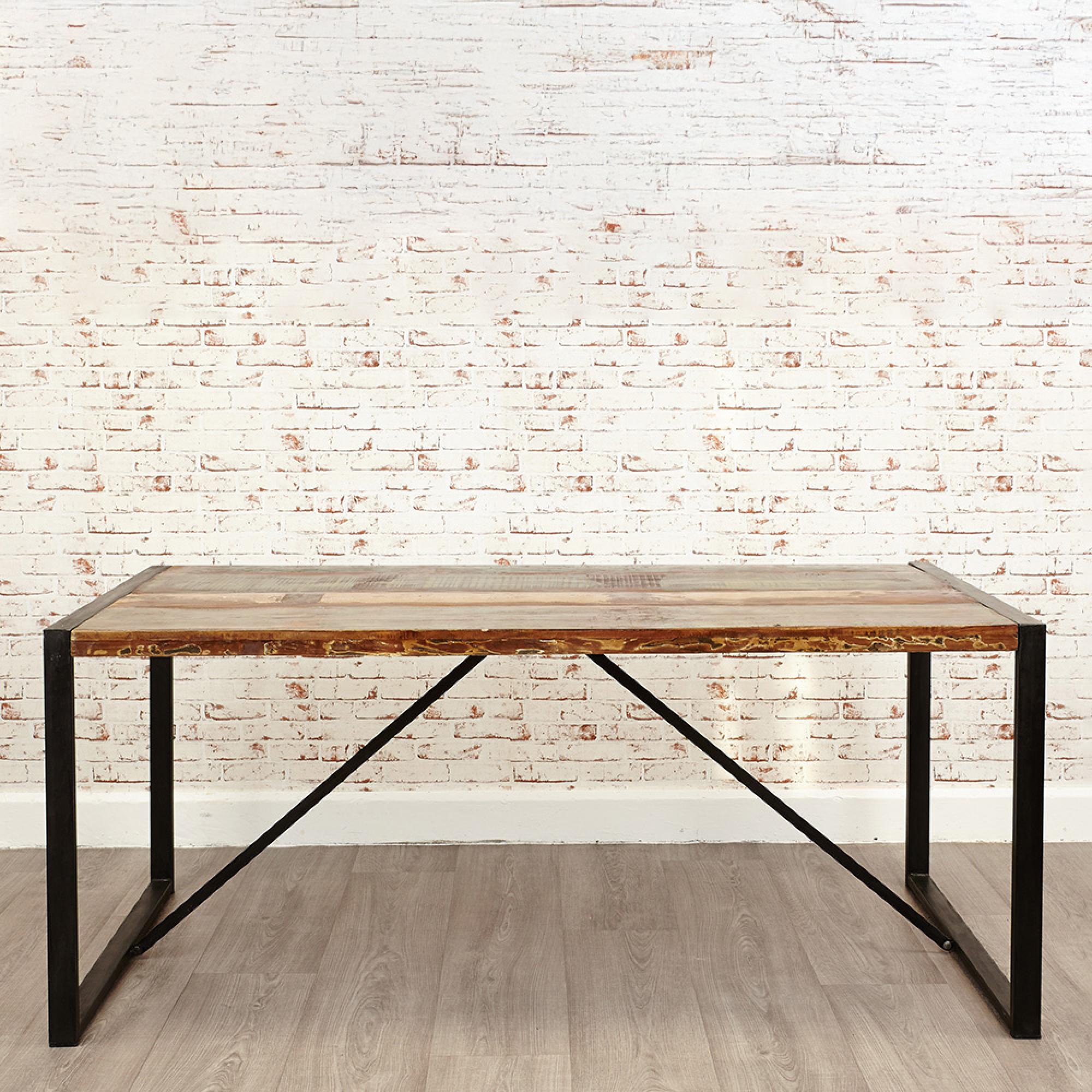 Urban Chic Reclaimed Wood Dining Table - 6 Seater - 180cm - Large