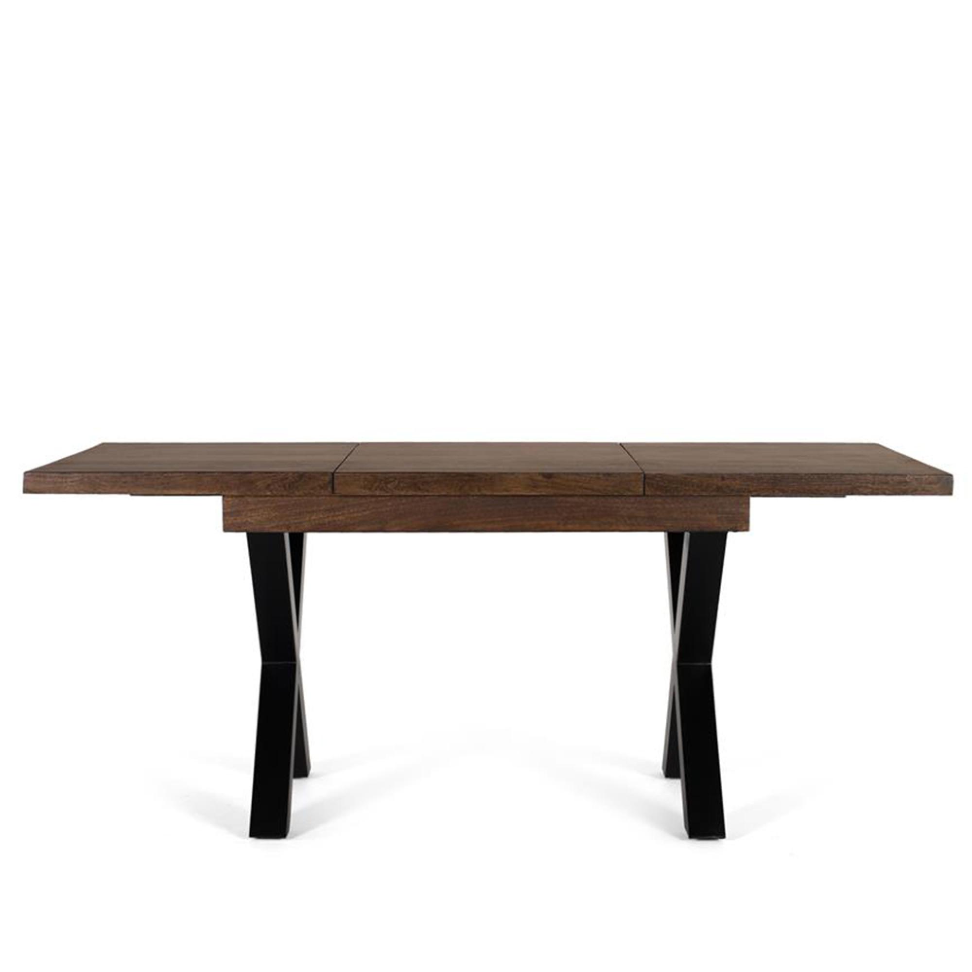 Verona Dining Table - Walnut Mango Wood - 4-6 Seater - 120cm-180cm - Extending