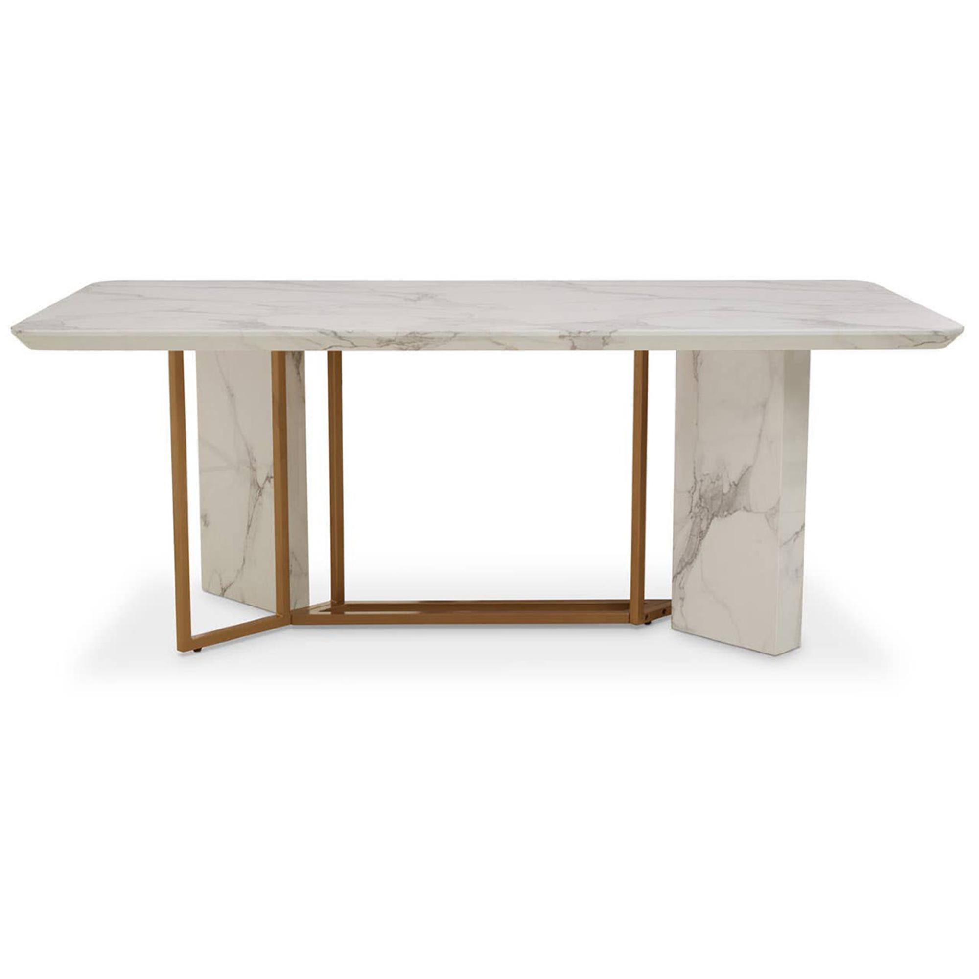 Vieste Dining Table - 8 Seater - 200cm - White Marble