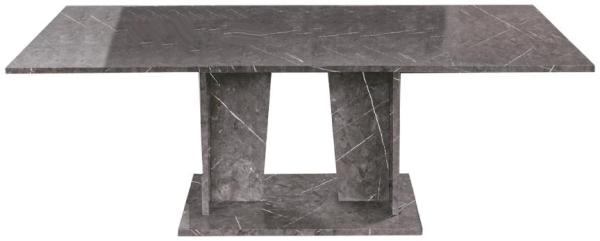 Vittoria Dining Table - 6-8 Seater - Extending - Pedestal - Grey Italian