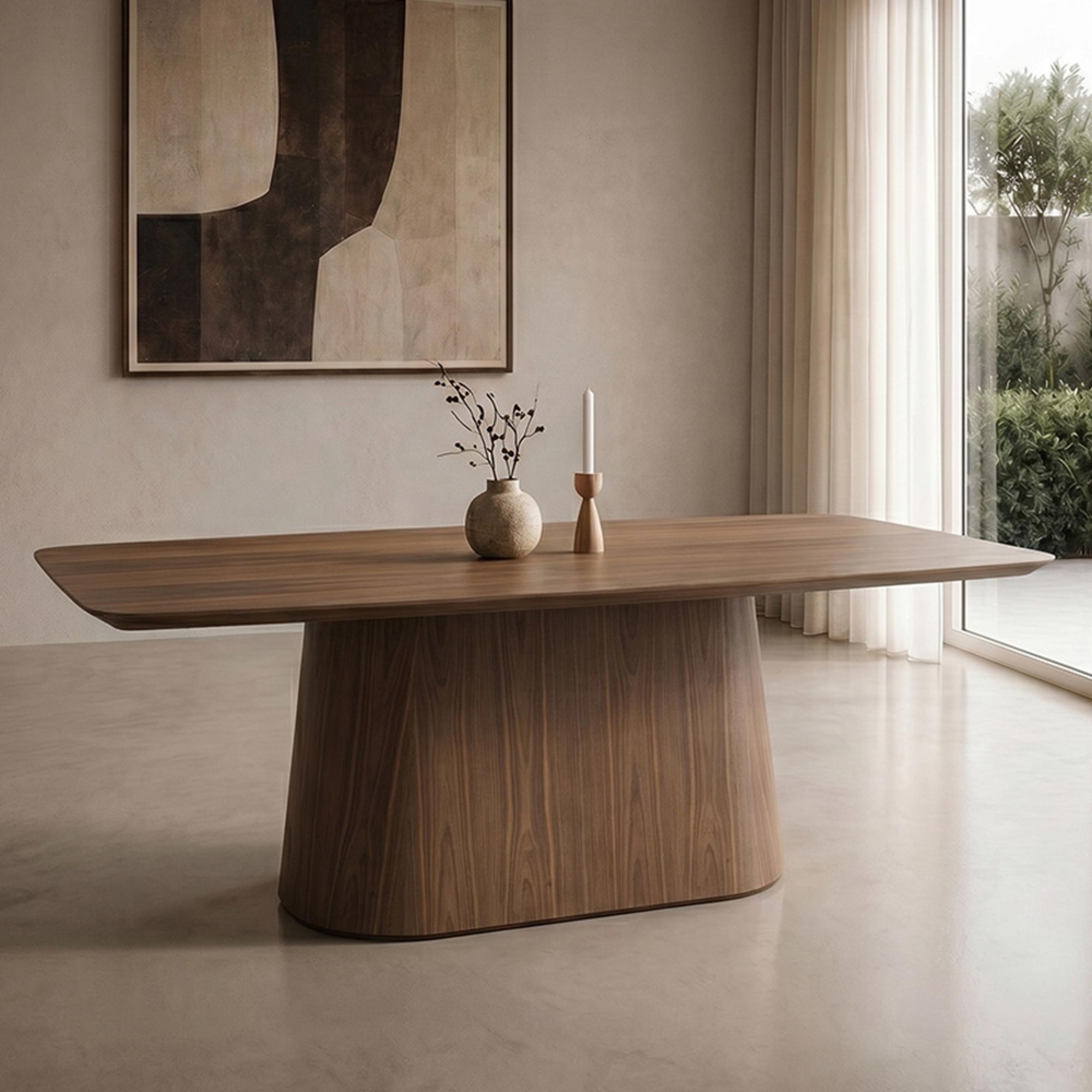 Windsor Dining Table - 230cm - 10 Seater - Pedestal - Walnut - Wood