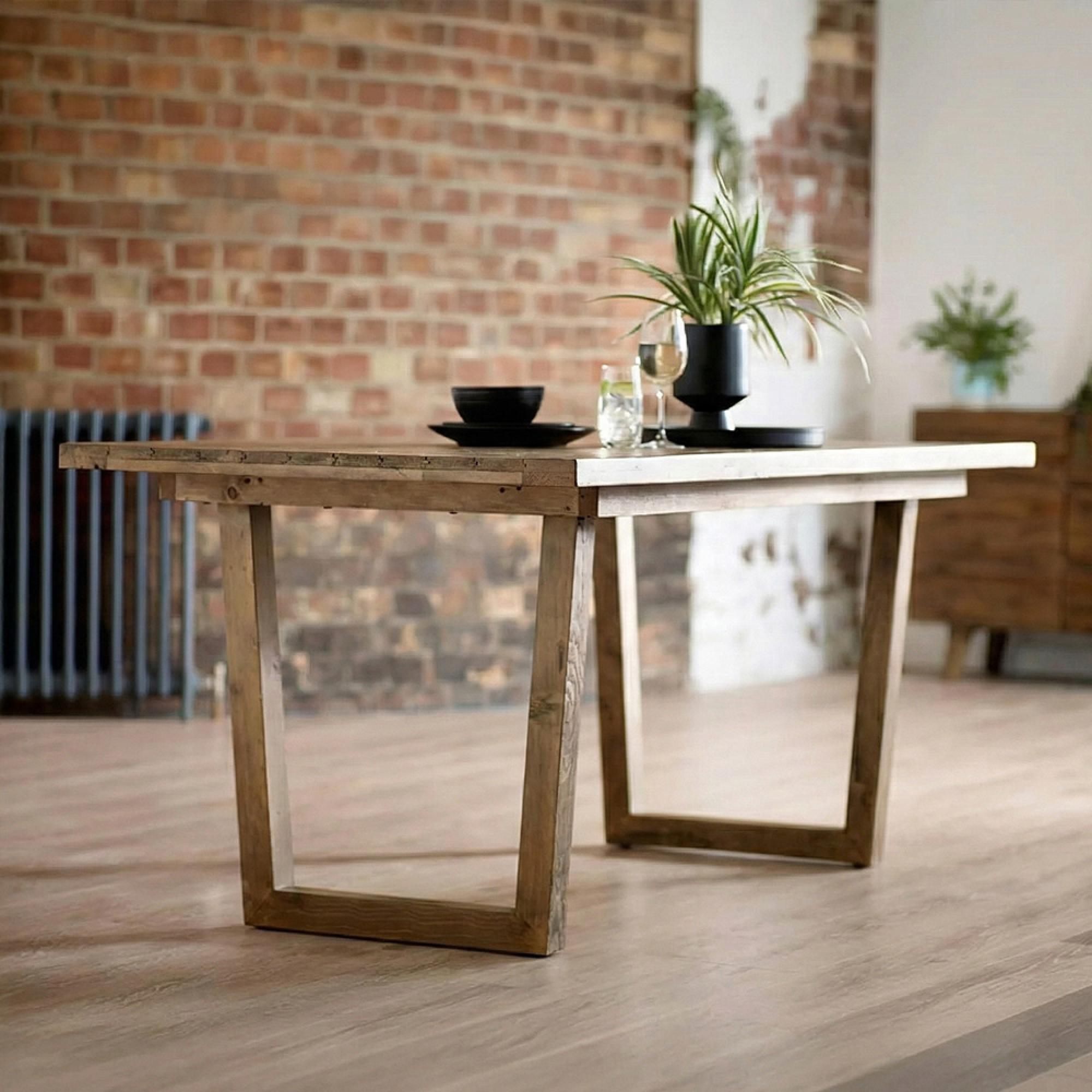Woburn Dining Table - 180cm - 6 Seater - Reclaimed Pine
