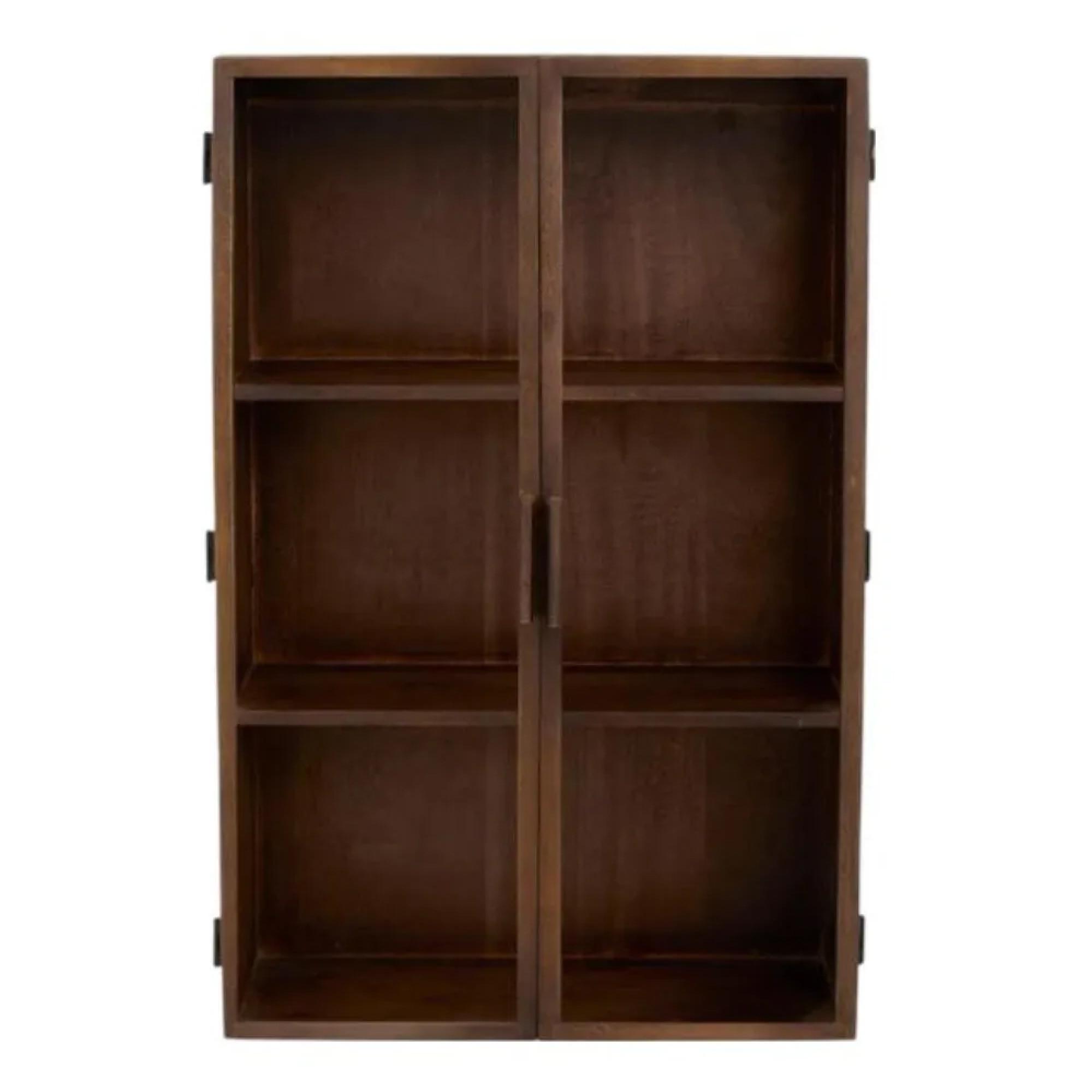 Clearance - Nango Wall Cabinet - 2 Door - Dark Brown - Mango Wood - FSS16477