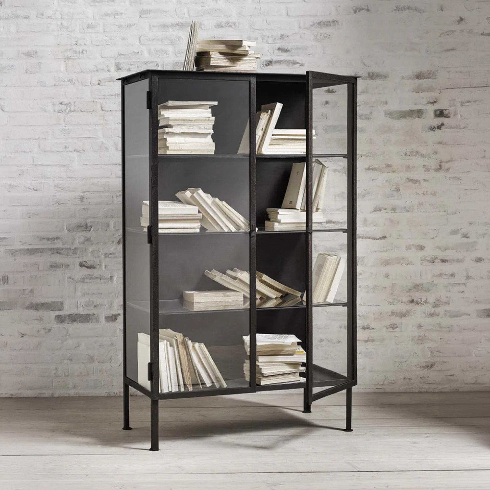 Oregon Cabinet - 2 Door - Black - Metal