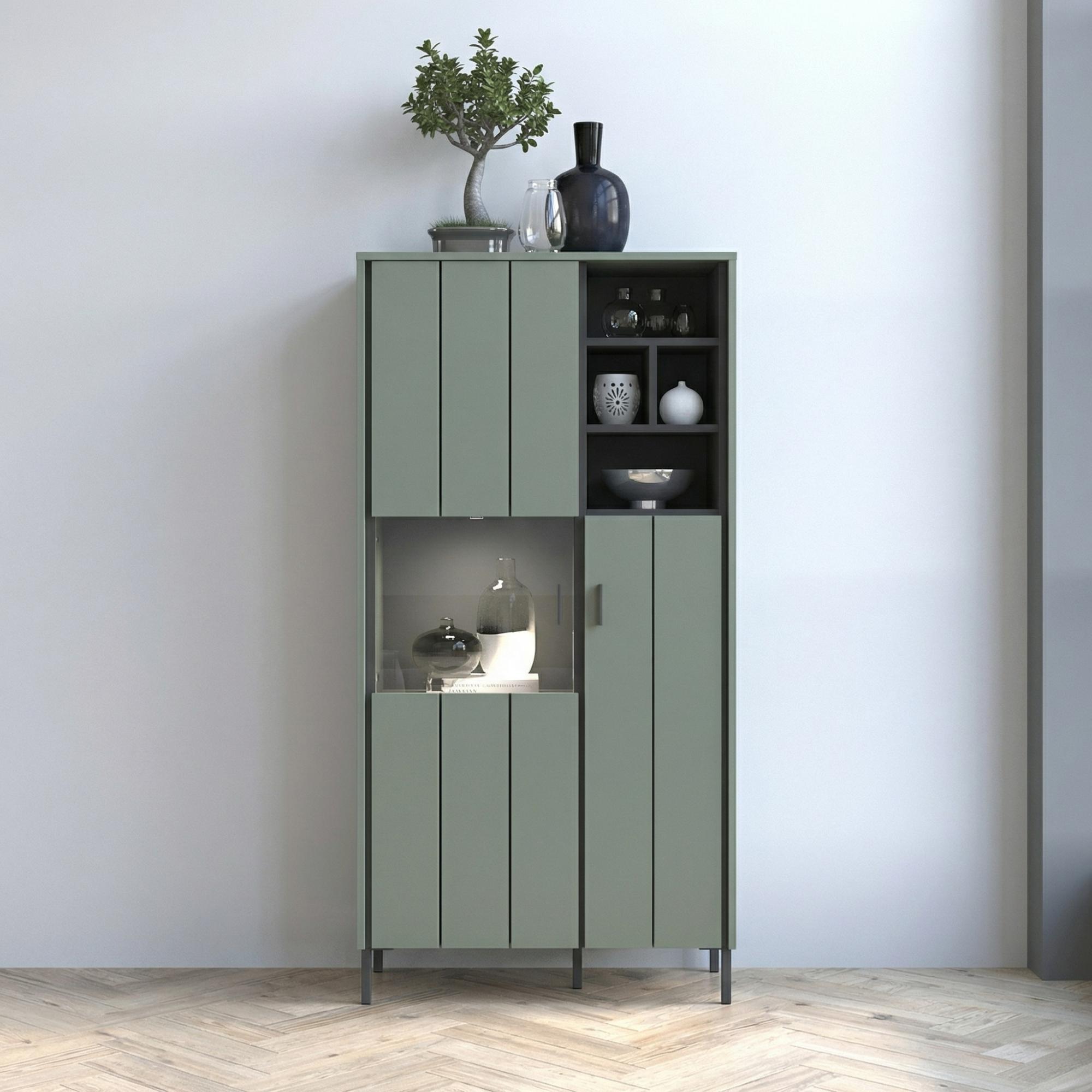 Arundel Display Cabinet - 2 Door - Green