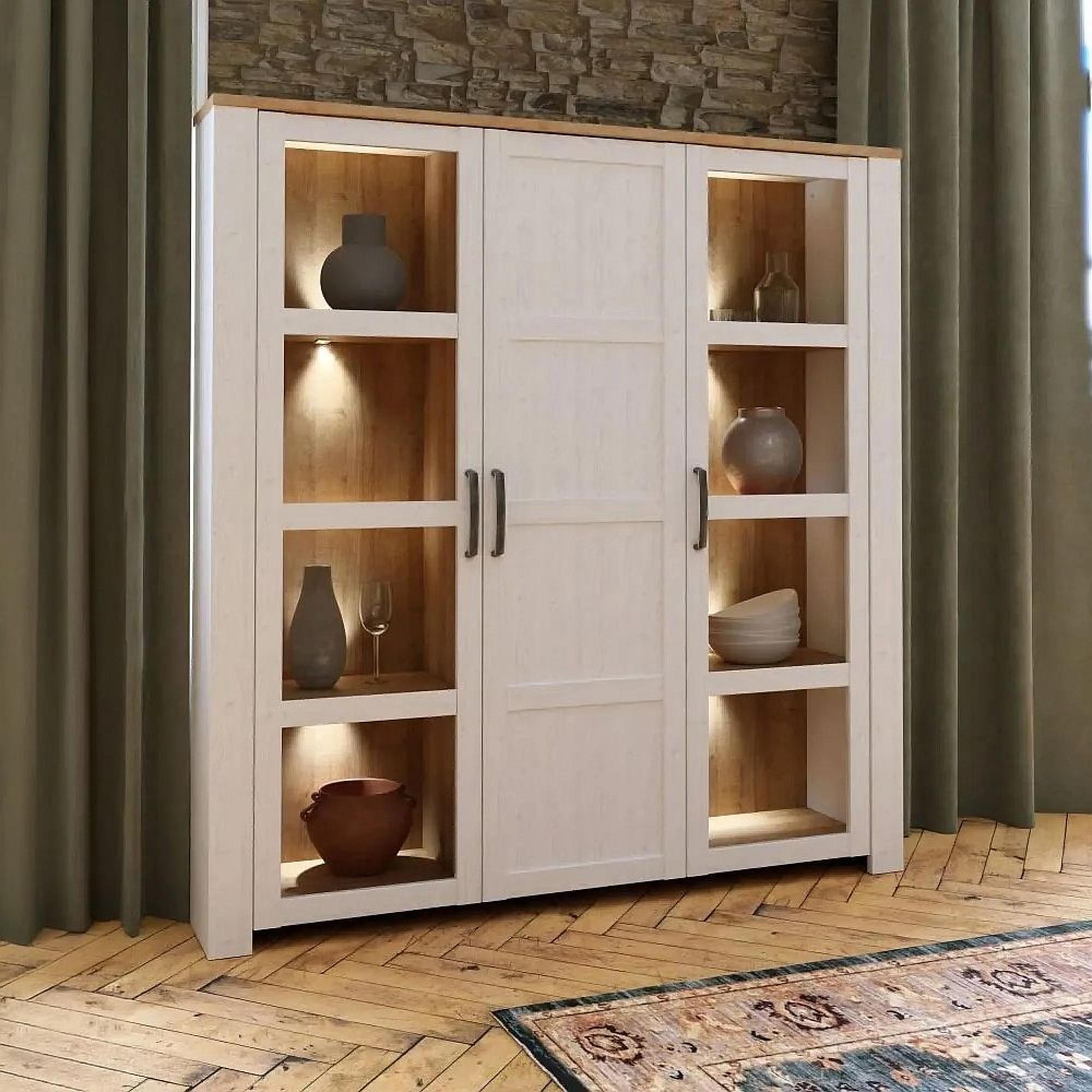 Clearance - Bohol Display Cabinet - 3 Door - Large - White - FSS17339