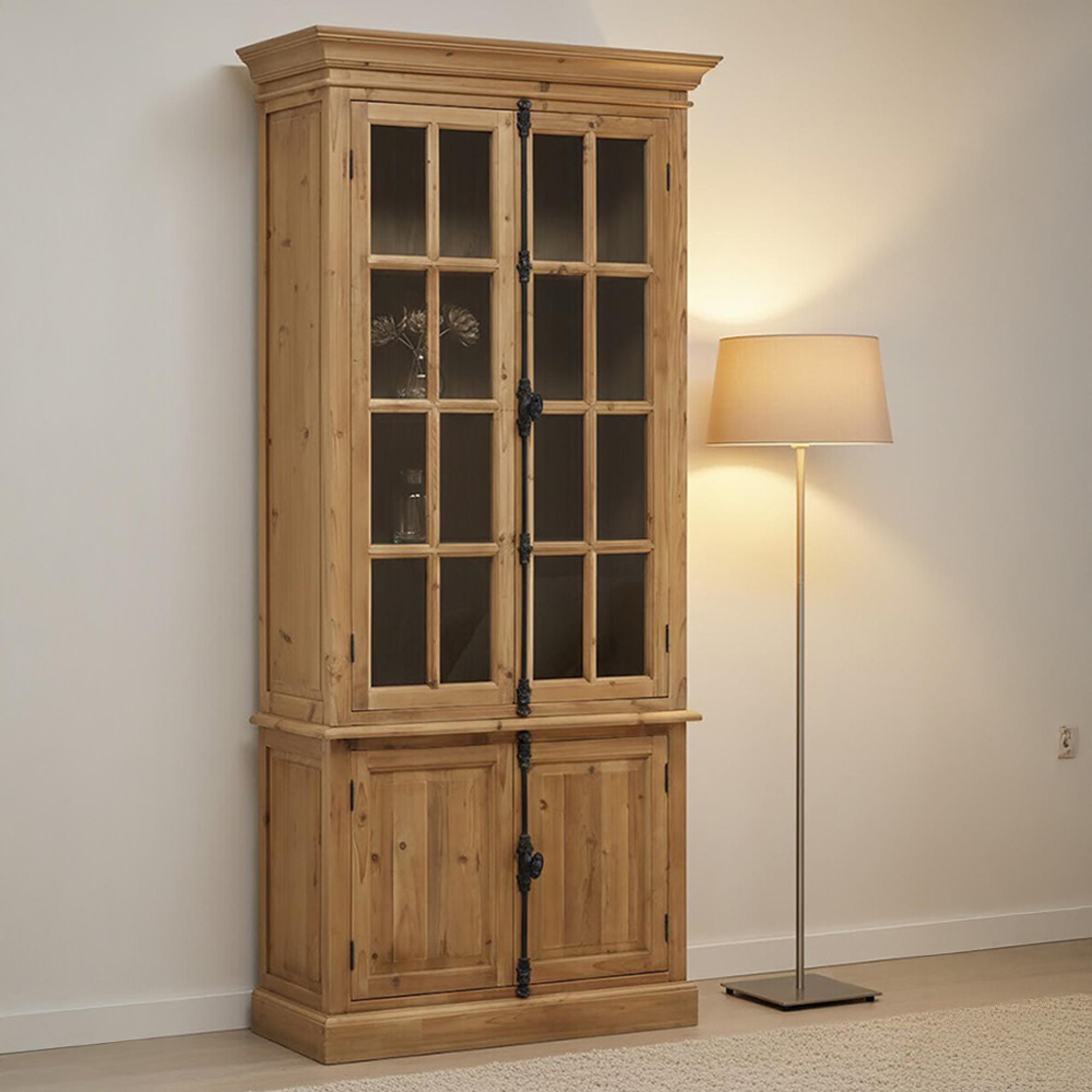 Banten Display Cabinet - 2 Door - Tall - Natural - Pine