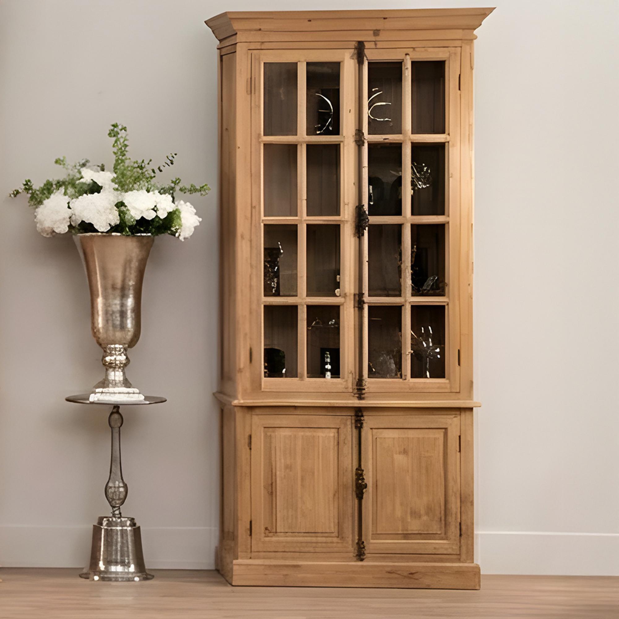 Lyon Display Cabinet - 2 Door - Natural - Oak