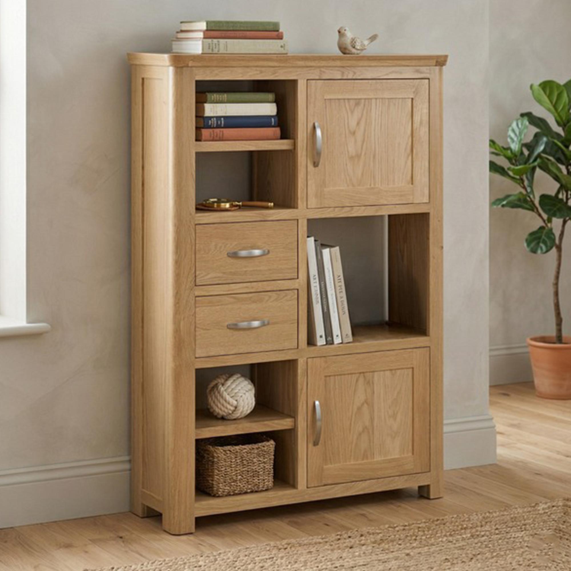 Treviso Oak Display Unit - 2 Door