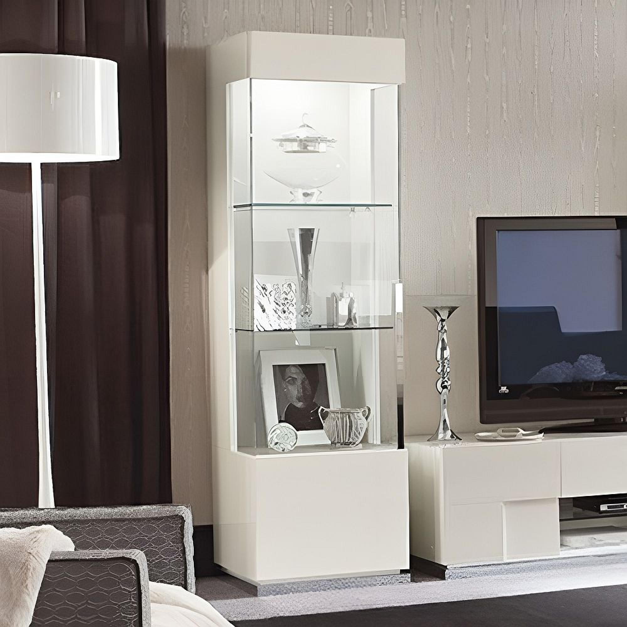 Canova Display Cabinet - 1 Door - LHF - White Gloss