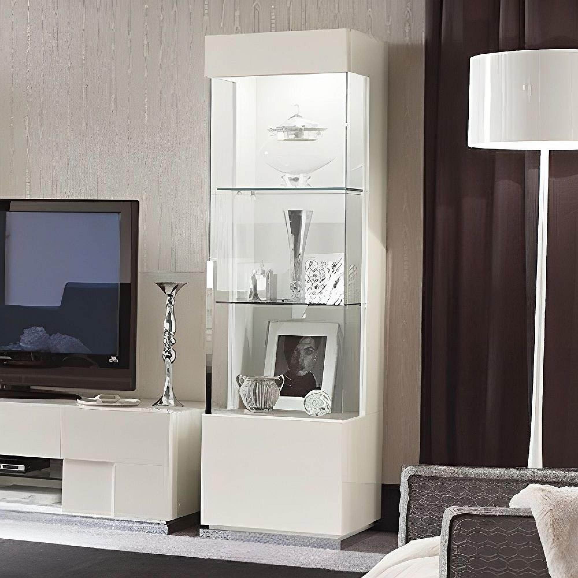 Canova Display Cabinet - 1 Door - RHF - White Gloss