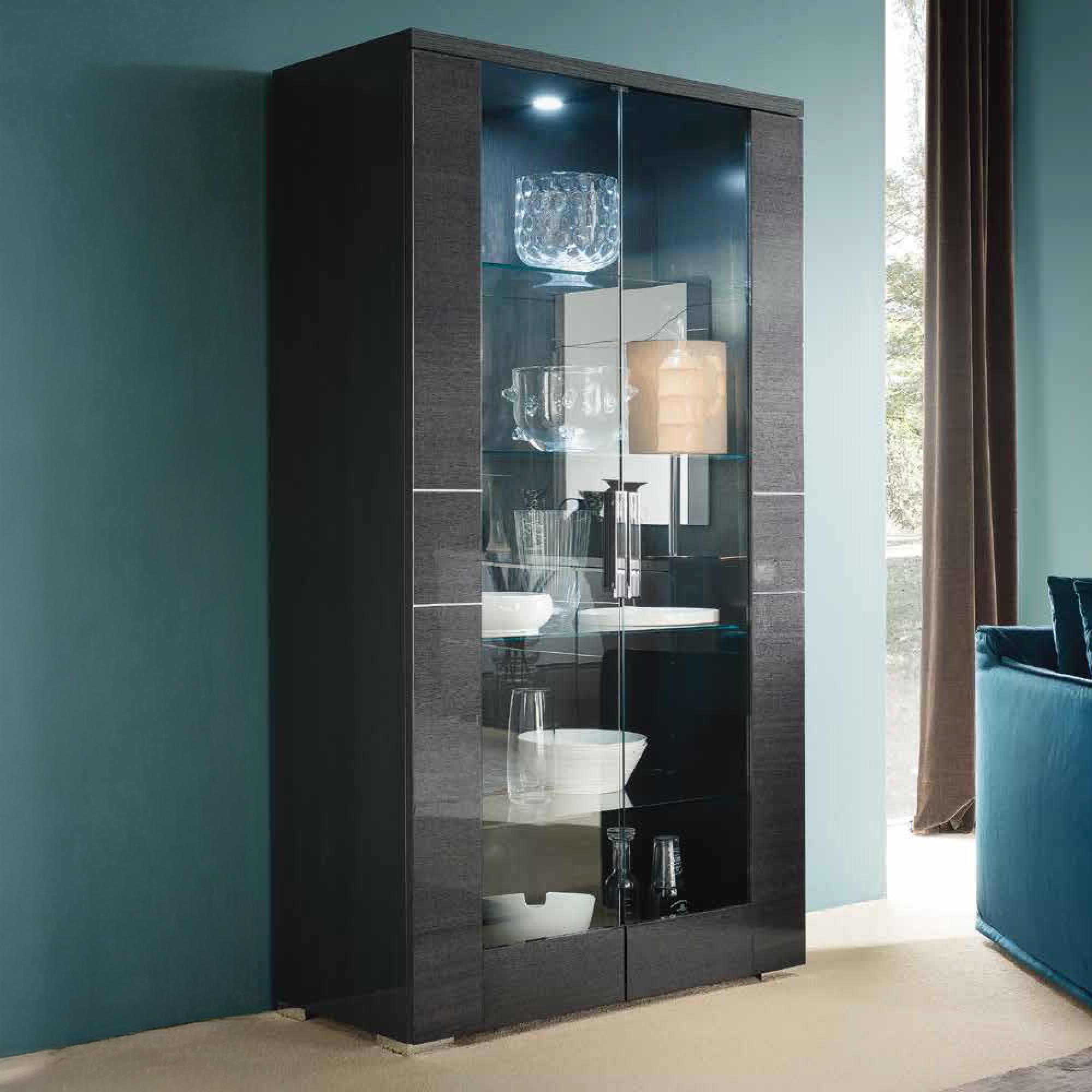 Versilia Display Cabinet - 2 Door - Black
