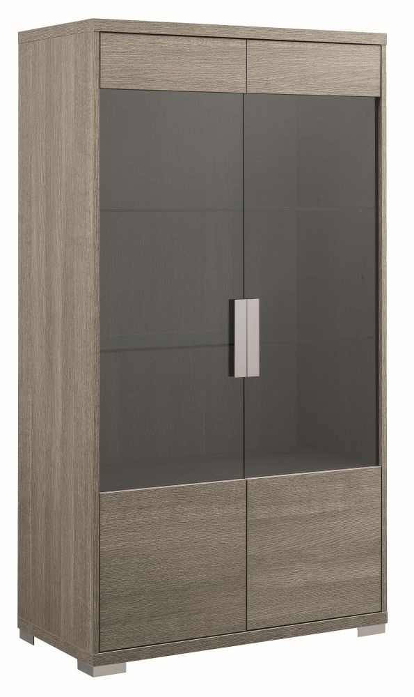 Tivoli Display Cabinet - 2 Door - Grey Wood