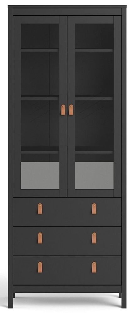 Barcelona Display Cabinet - 2 Door - Black
