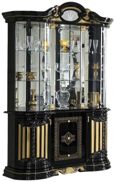 Betty Display Cabinet - 5 Door - Black Italian