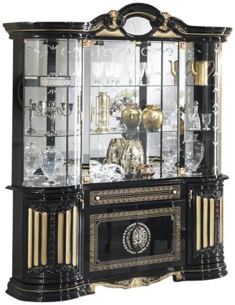 Betty Display Cabinet - 8 Door - Black Italian