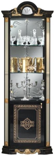 Betty Corner Display Cabinet - 2 Door - Black Italian