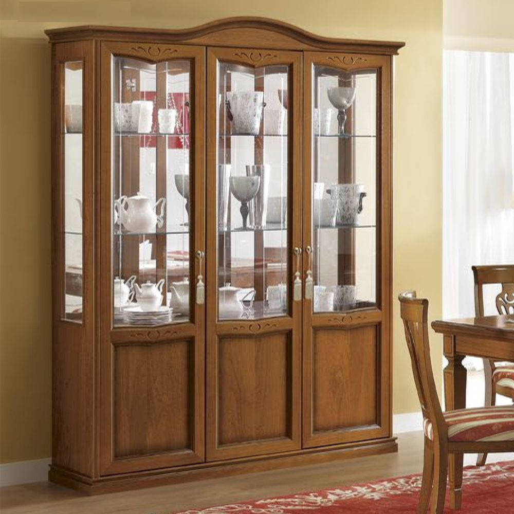 Nostalgia Display Cabinet - 3 Door - Walnut